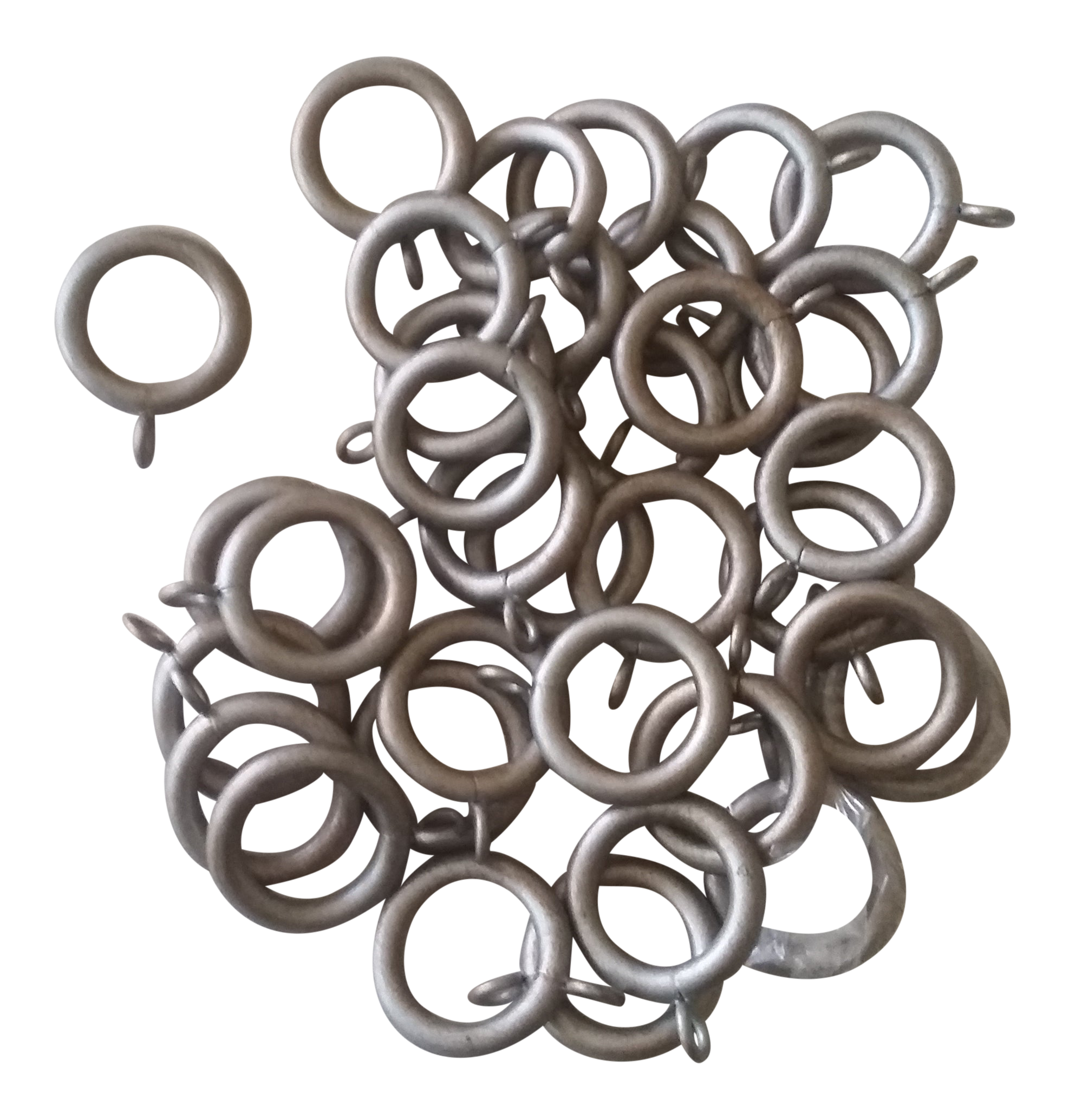 The Finial Company Curtain Rod Rings 112 Silver With Gold Set