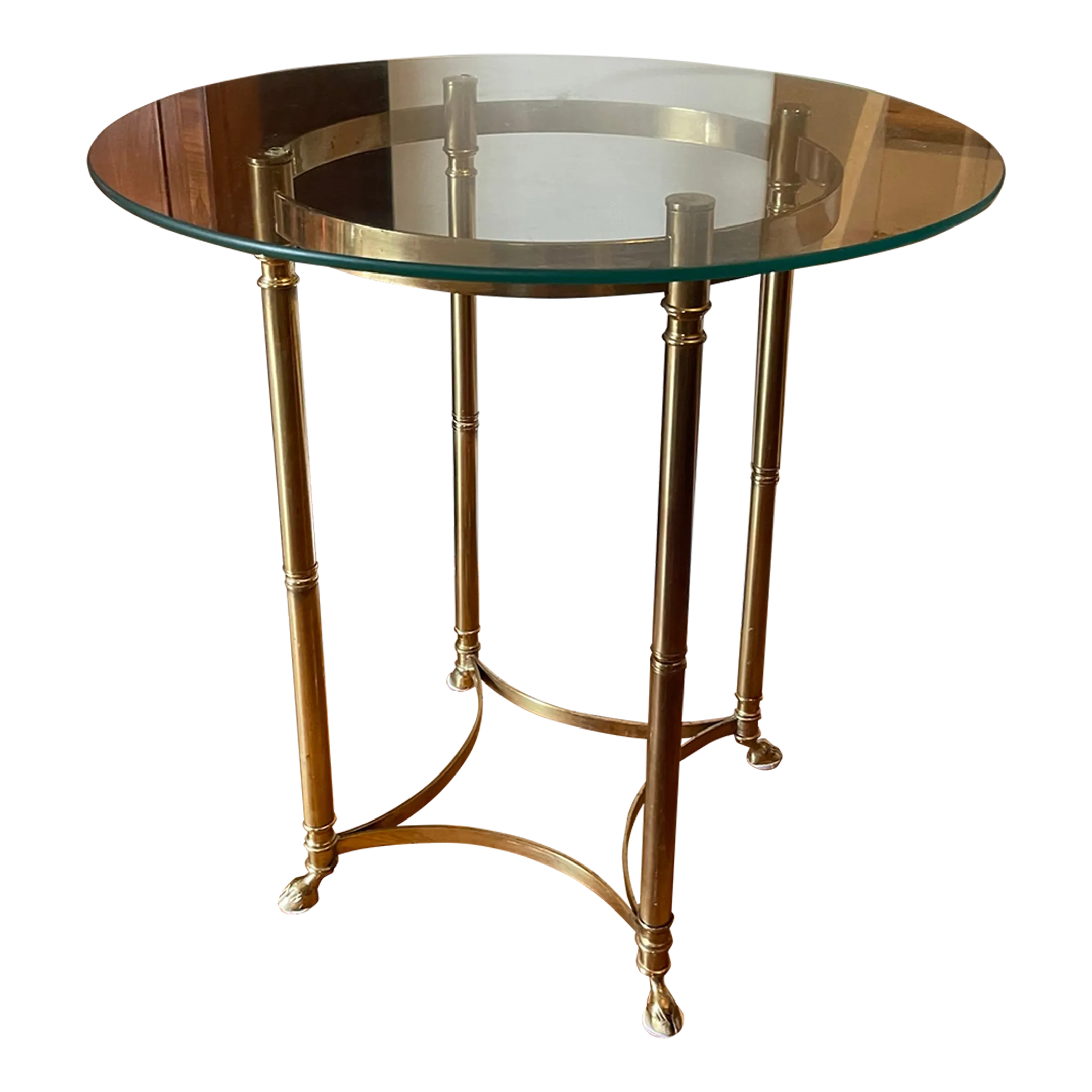 La Barge Brass Pedestal Side Table, 1960s Chairish
