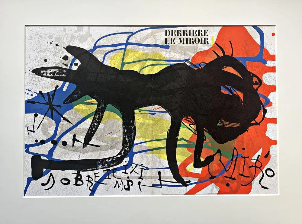 ミロのオリジナル・リト3点含むデリエール・ル・ミロワールNo.203, 1973 Joan Miro, Composition for Derriére Le Miroir No. 203, 1973