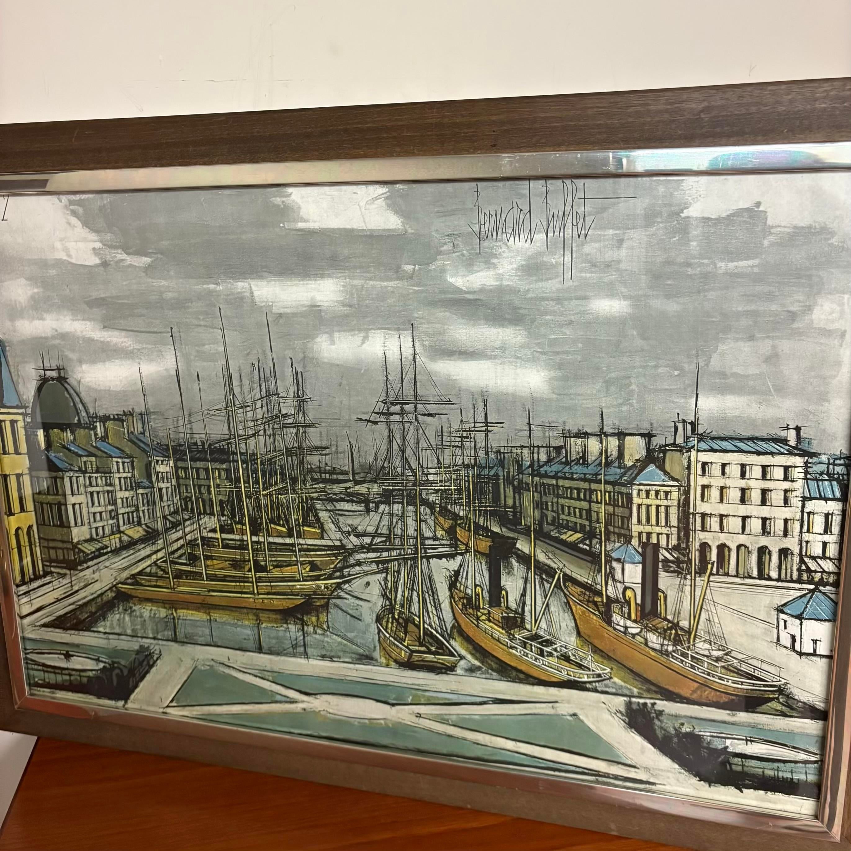 ベルナール・ビュッフェ、Le Havre,le bassin de commer ベルナール・ビュッフェ、Le Havre,le bassin de commer - メルカリ