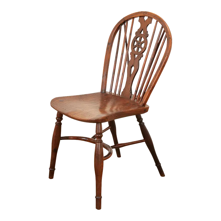 Early 19th Century Wheelback Windsor Chair Chairish