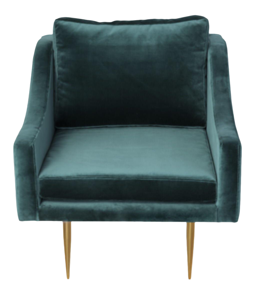 MidCentury Modern Velvet Accent Chair Chairish