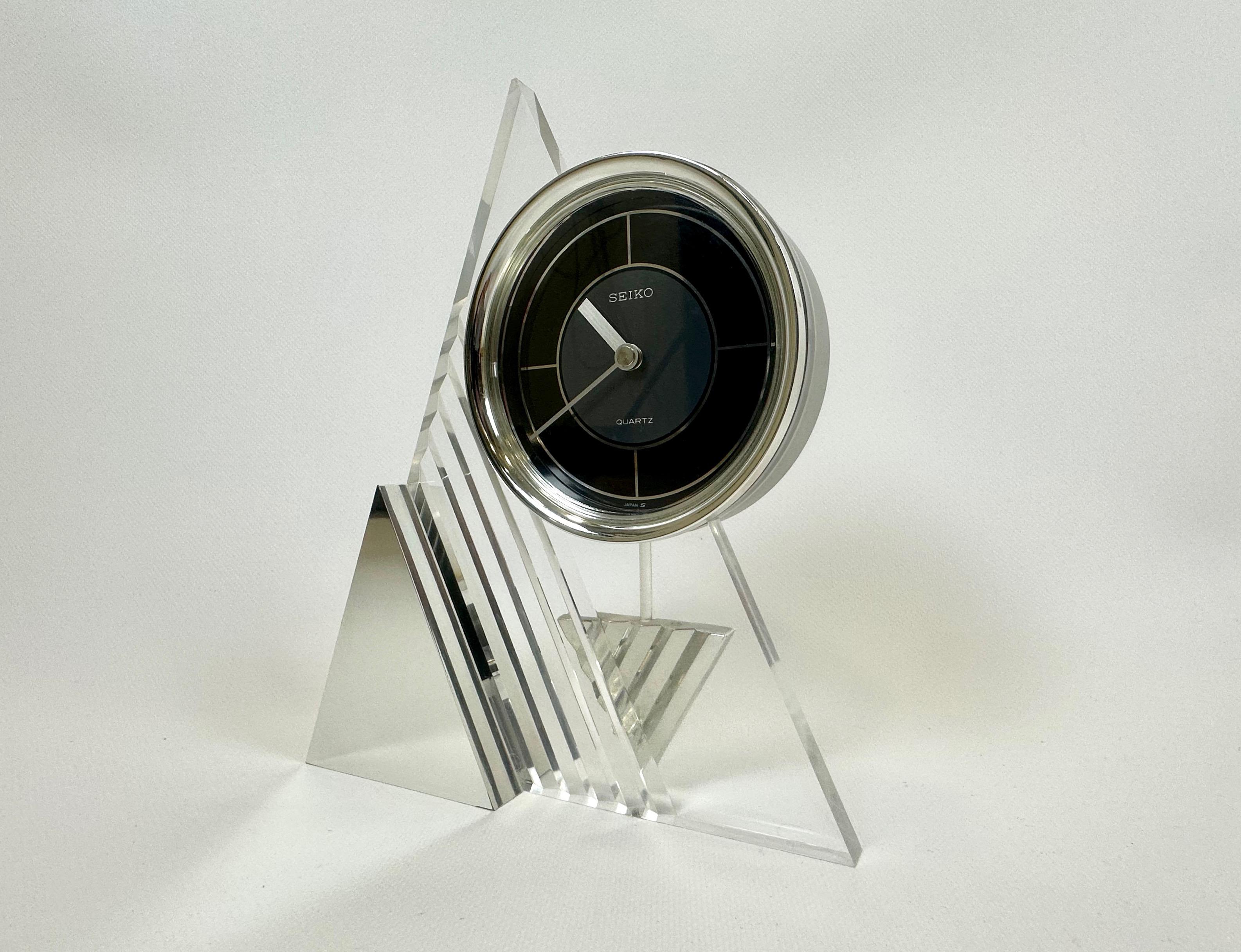 Postmodern Table Clock from Seiko, Japan, 1980s | Chairish