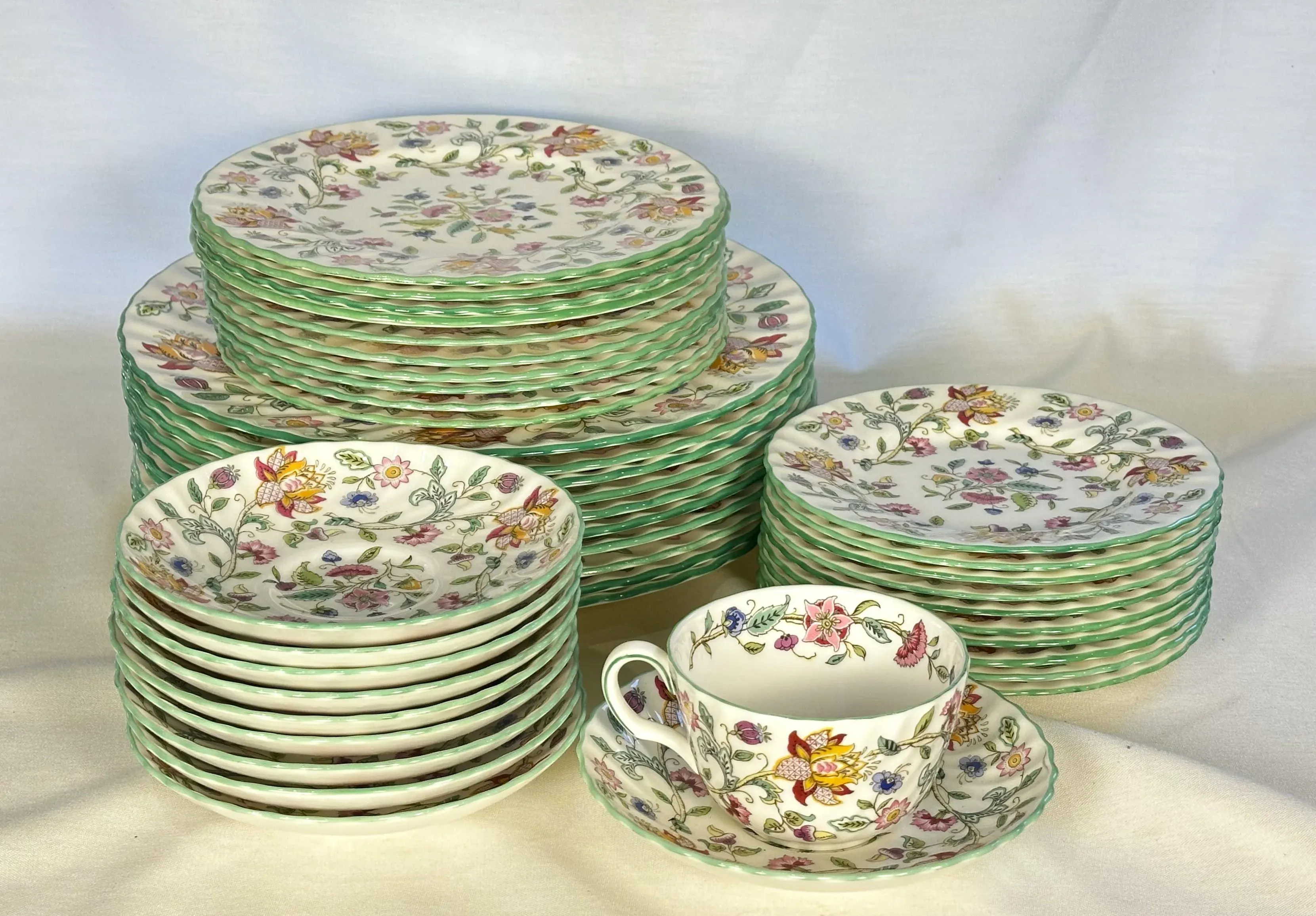 Mid 20th Century Haddon Hall by Minton 5-Piece Place Setting