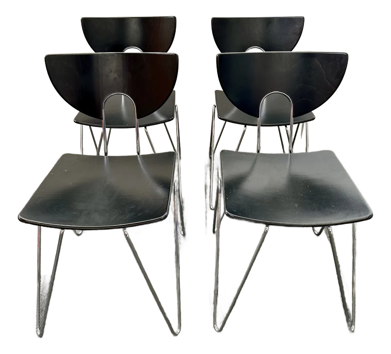 Kusch+Co. Mikado 1800　walter leeman Set of 2 'Mikado 1800' Stacking Chairs by Walter Leeman for