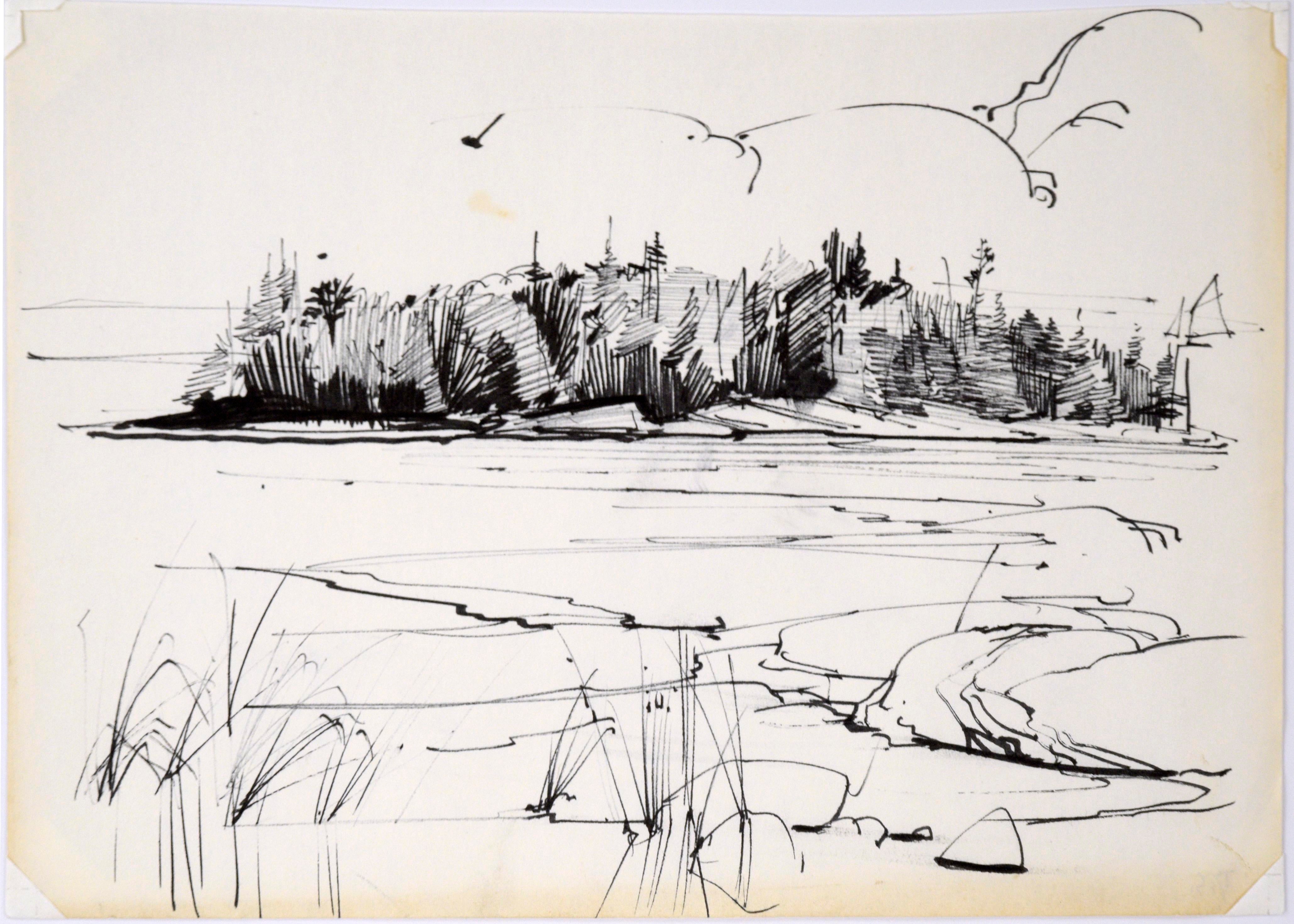 island-forest-line-drawing-