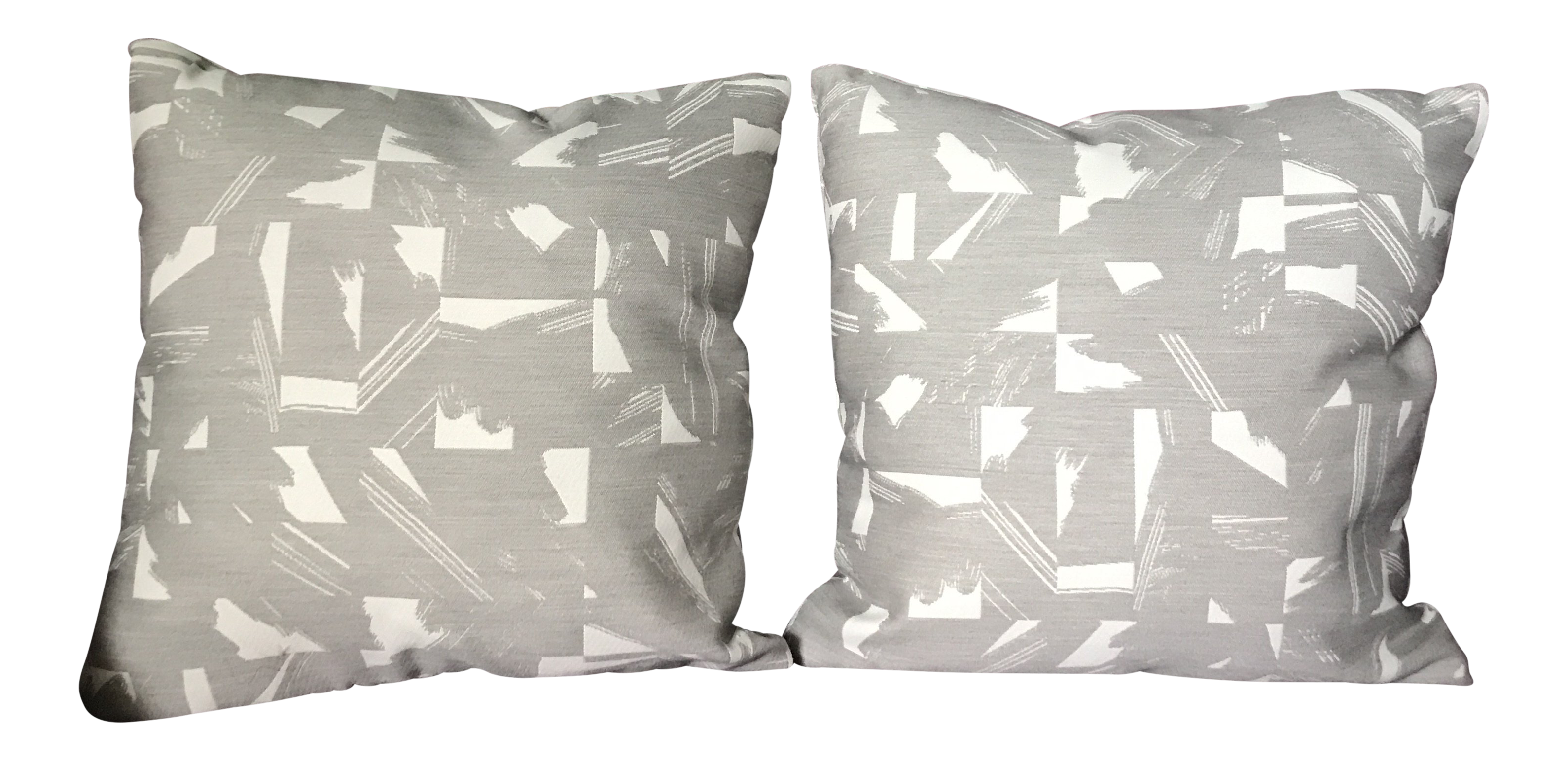 Custom Romo Gray Fabric Pillows A Pair Chairish