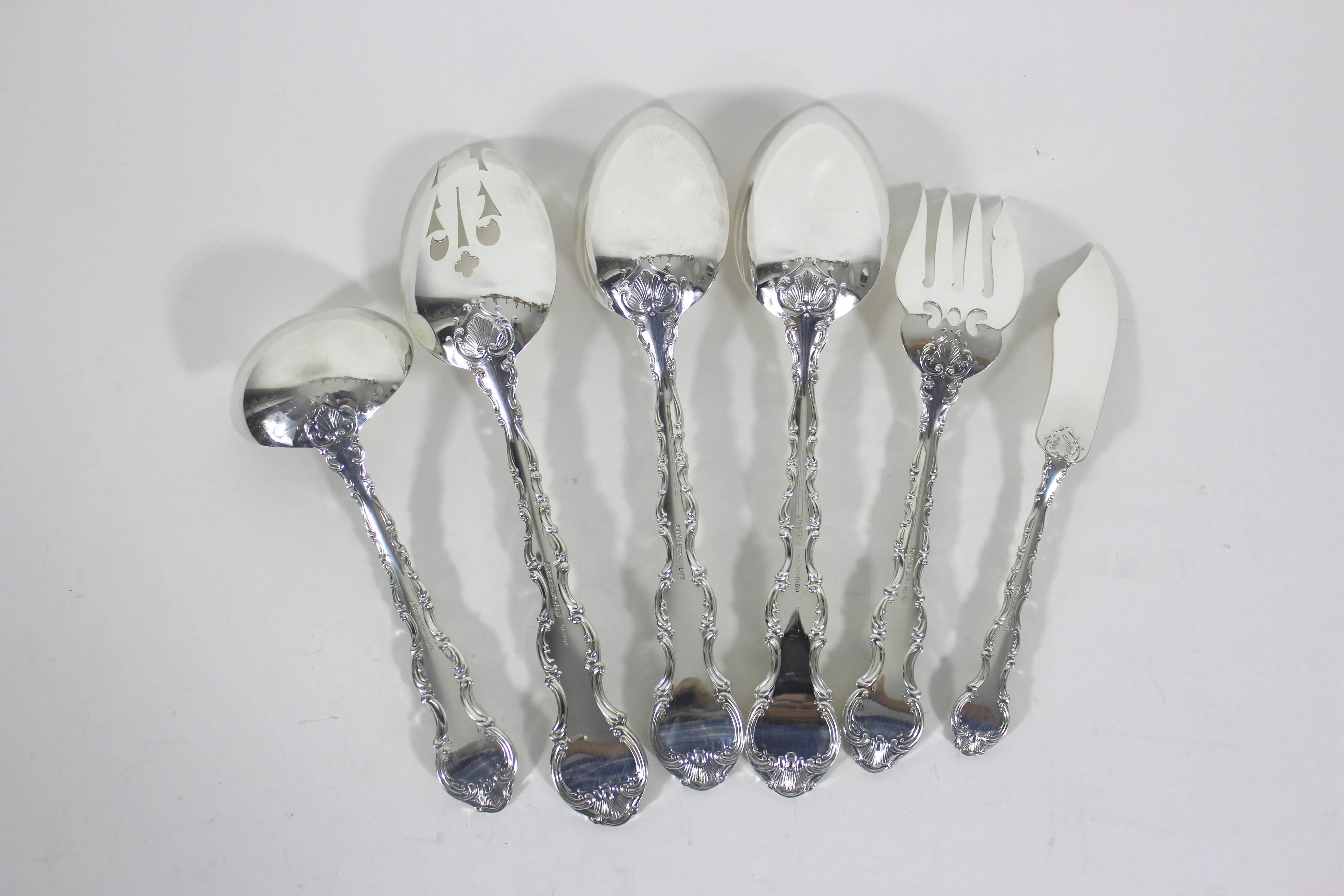 6 Piece Hostess Set Birks Regency Plate Vintage Ornate