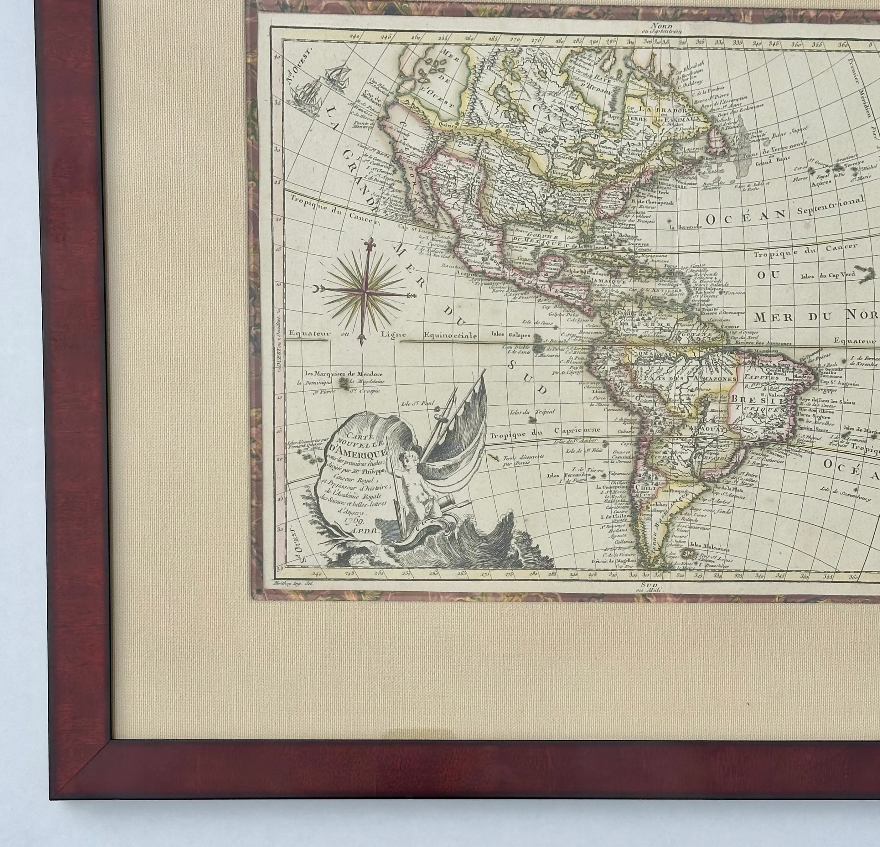 North America Map by Etienne-Andre Philippe De Pretot, 1769