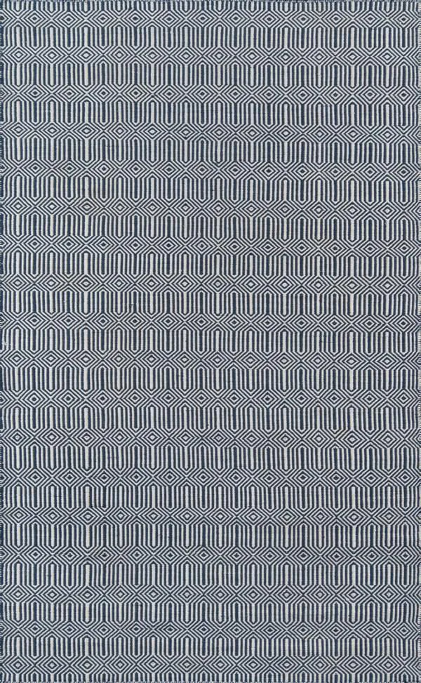 Erin Gates Newton Holden Navy Hand Woven Recycled Plastic Area Rug 8' X