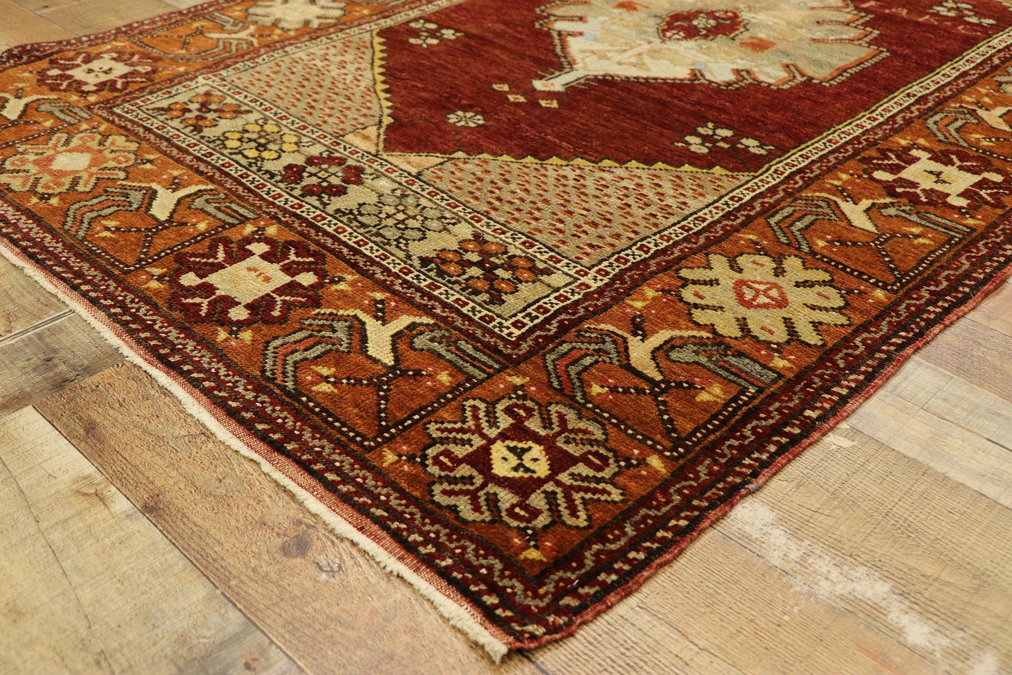 IDEE - トルコヴィンテージラグ OldTurkishVintage Oushak Rug トルコヴィンテージラグ OldTurkishVintage Oushak Rug
