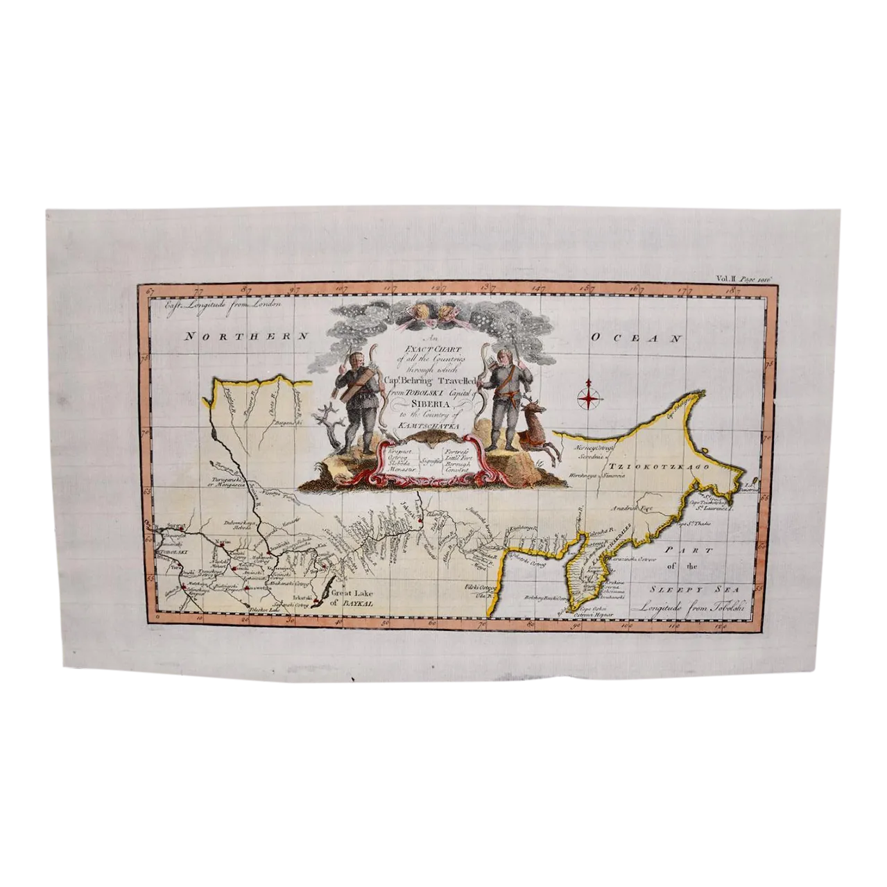 Siberia as Explored by Behring: Original 18th Century Hand-Colored Map by  Bowen, 1744 | Chairish, image size:1279x1279