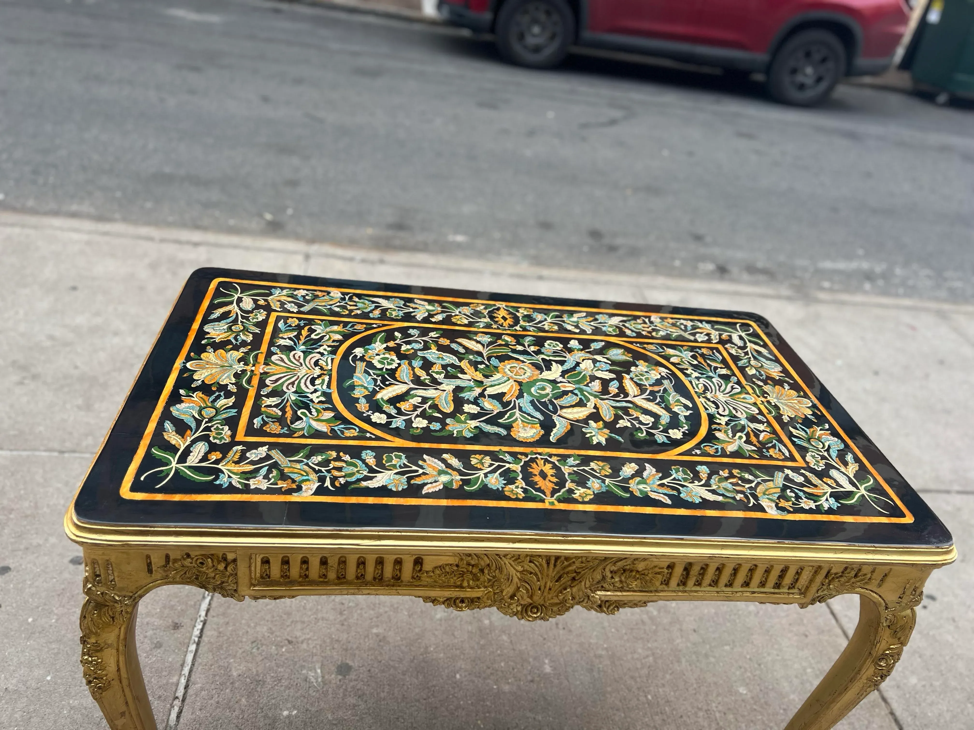 1960s Neoclassical Style Italian Scagliola Table | Chairish