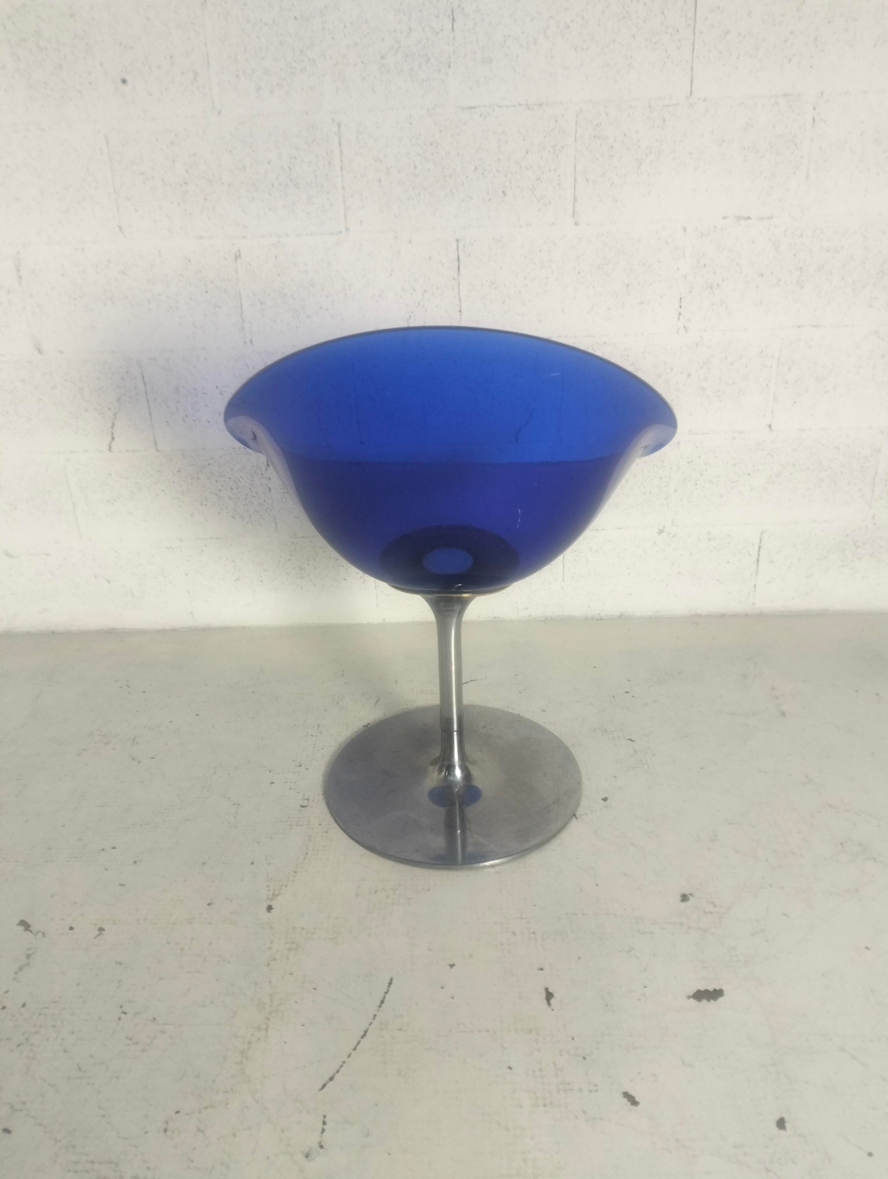 Kartell Eros チェア 青色 Eros Swivel Blue Chair by Philippe Starck for Kartell, 1990s