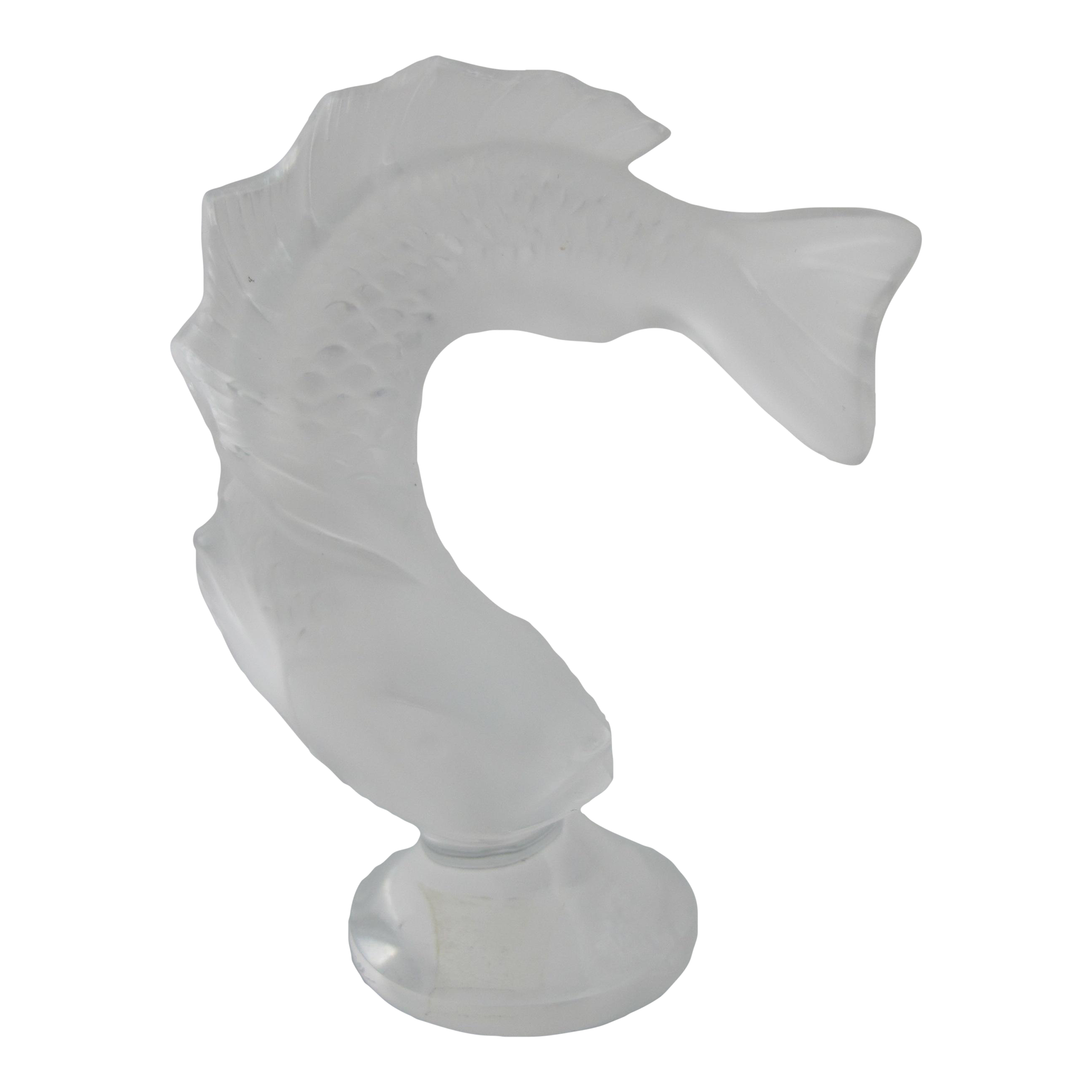 Lalique France Crystal Glass Koi Fish Small Figurine Paperweight Chairish