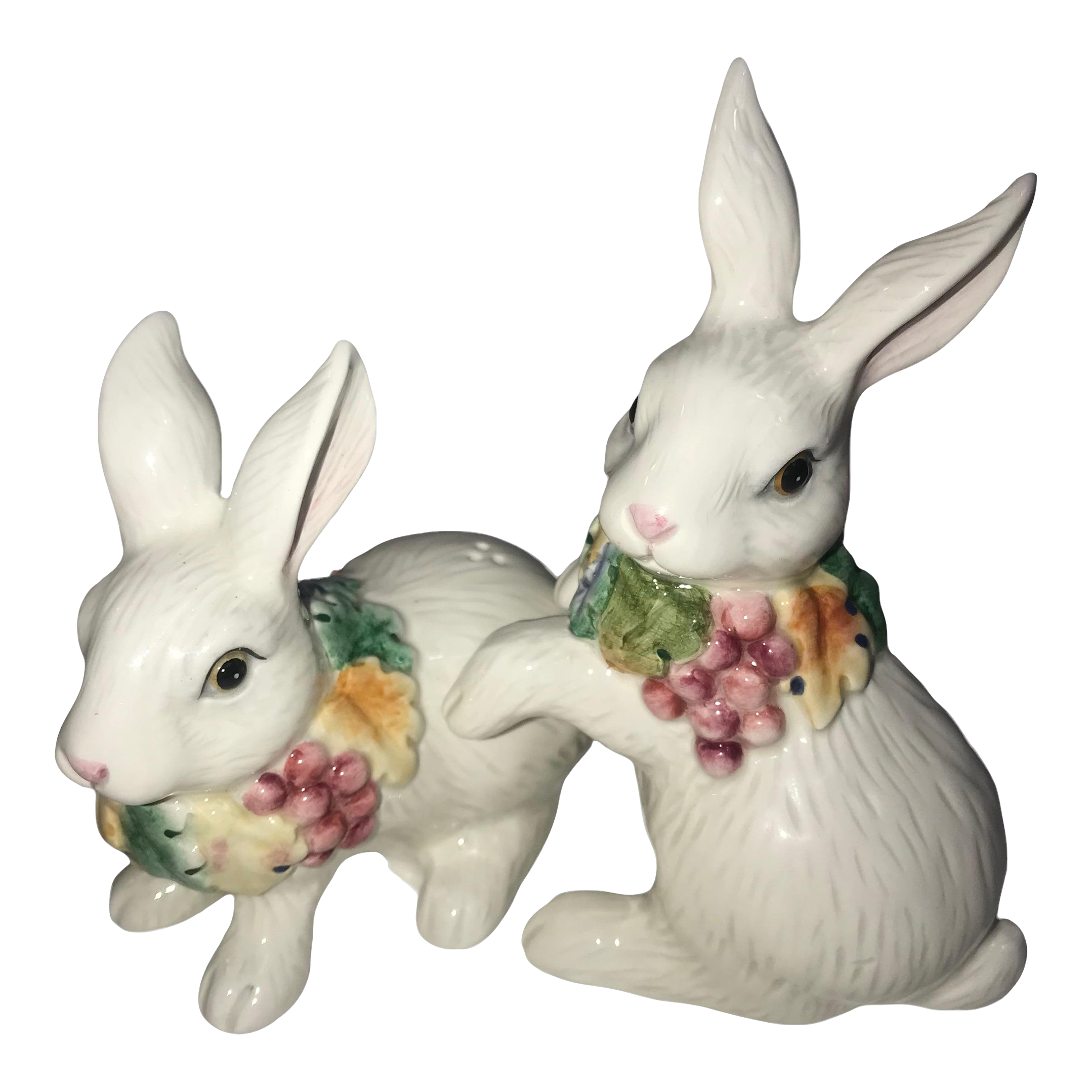 Vintage Fitz and Floyd Salt and Pepper Shakers Bunny Rabbits Easter