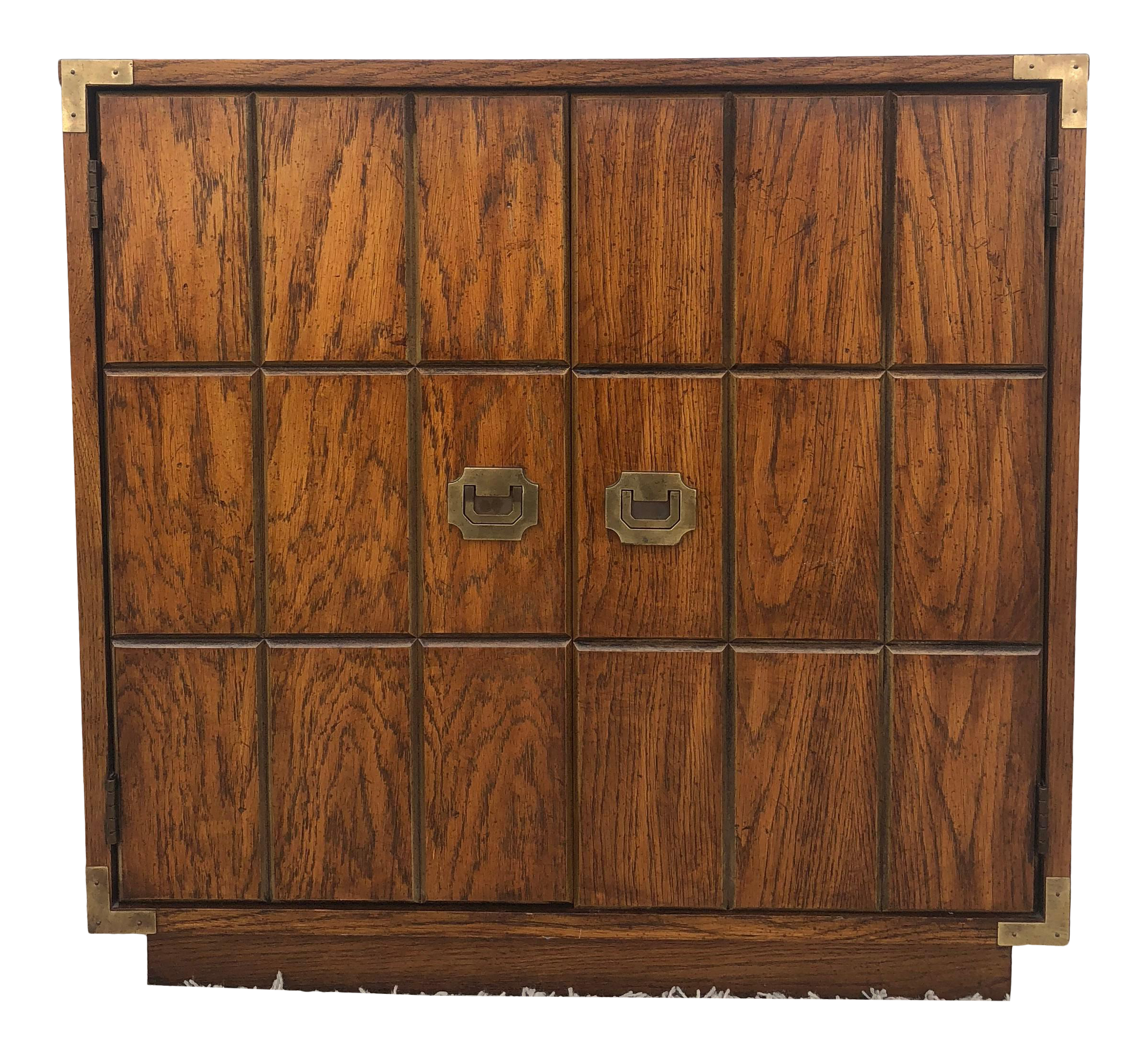 Mid Century Campaign Style Storage Cabinet By Stanley Furniture Chairish