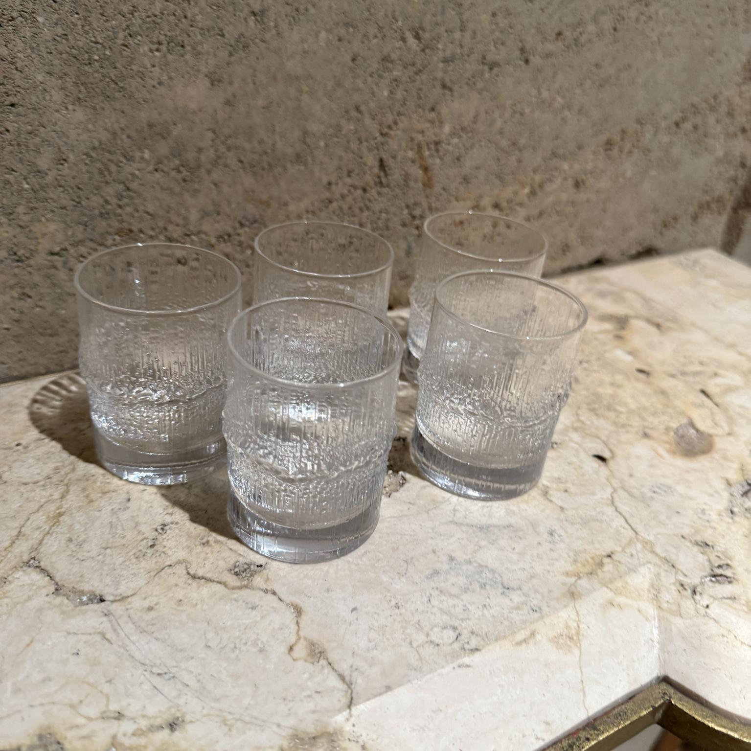 iitala Niva Tapio Wirkkala グラス 6個セット 1970s Tapio Wirkkala Set Five Niva Liquor Shot Glasses Iittala