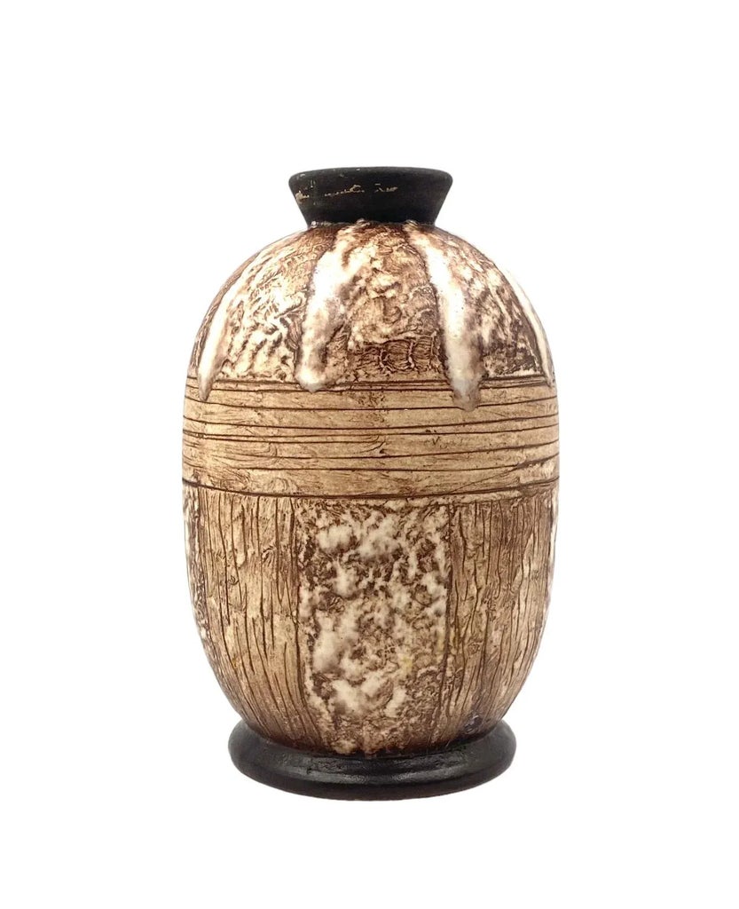 Louis Auguste Dage Art Deco Ceramic Vase, France 1930 | Chairish
