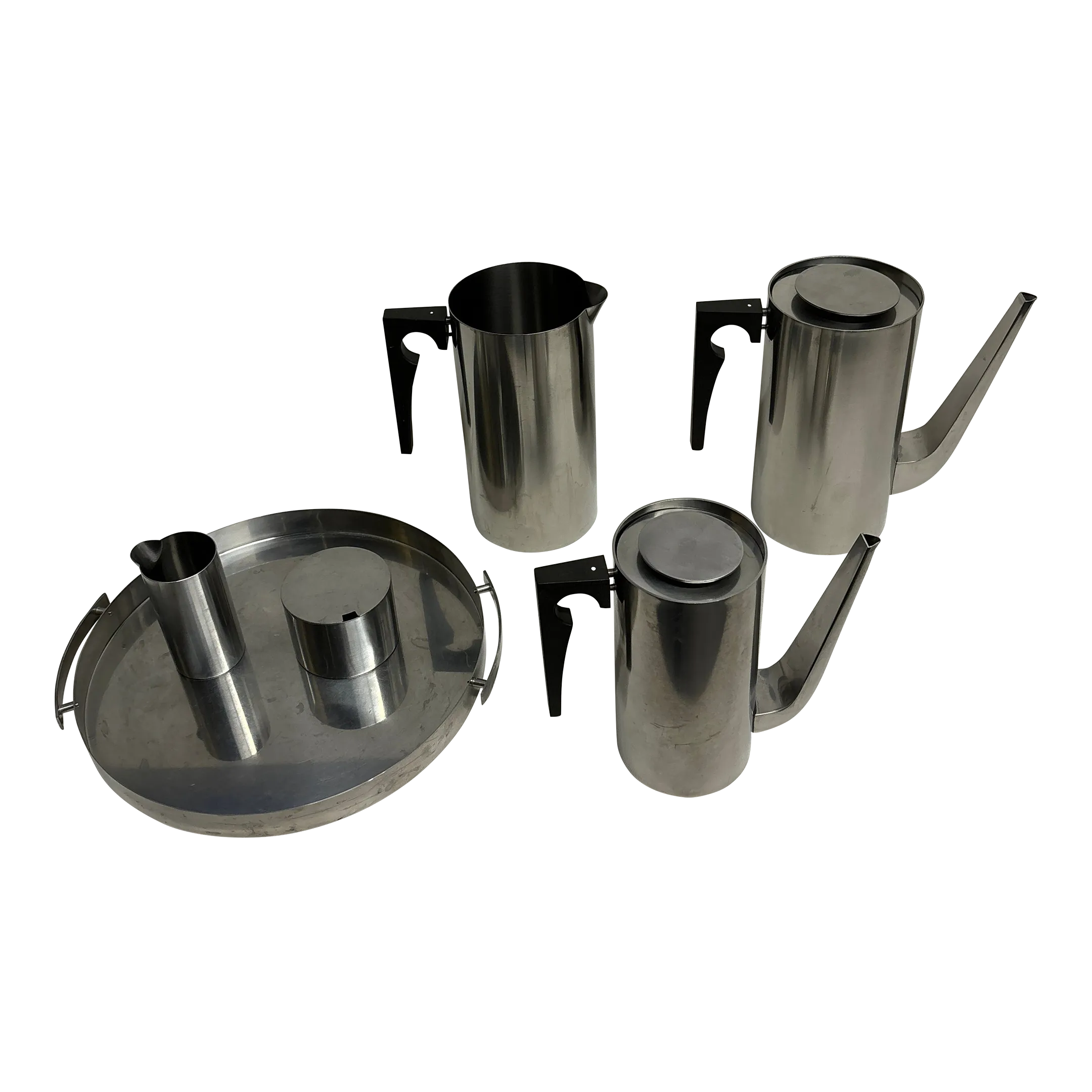 1960s Arne Jacobsen Stelton Stainless 6 Piece Coffee Set | Chairish