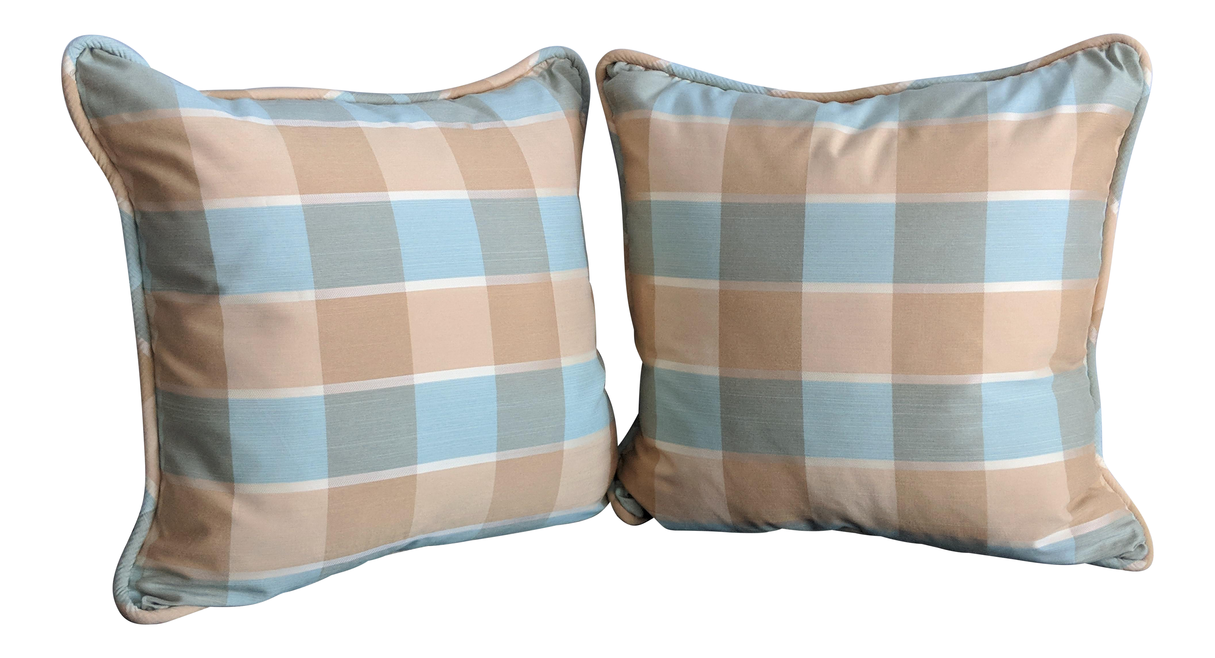 plaid throw pillow hearth and hand