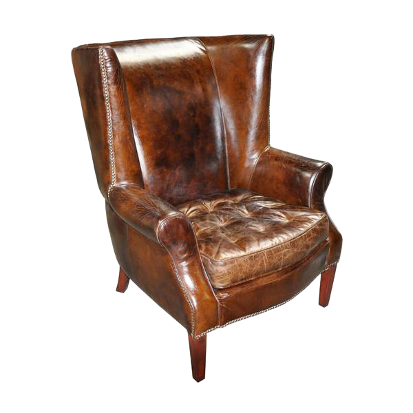 Vintage Leather Side Chair by Noir Chairish