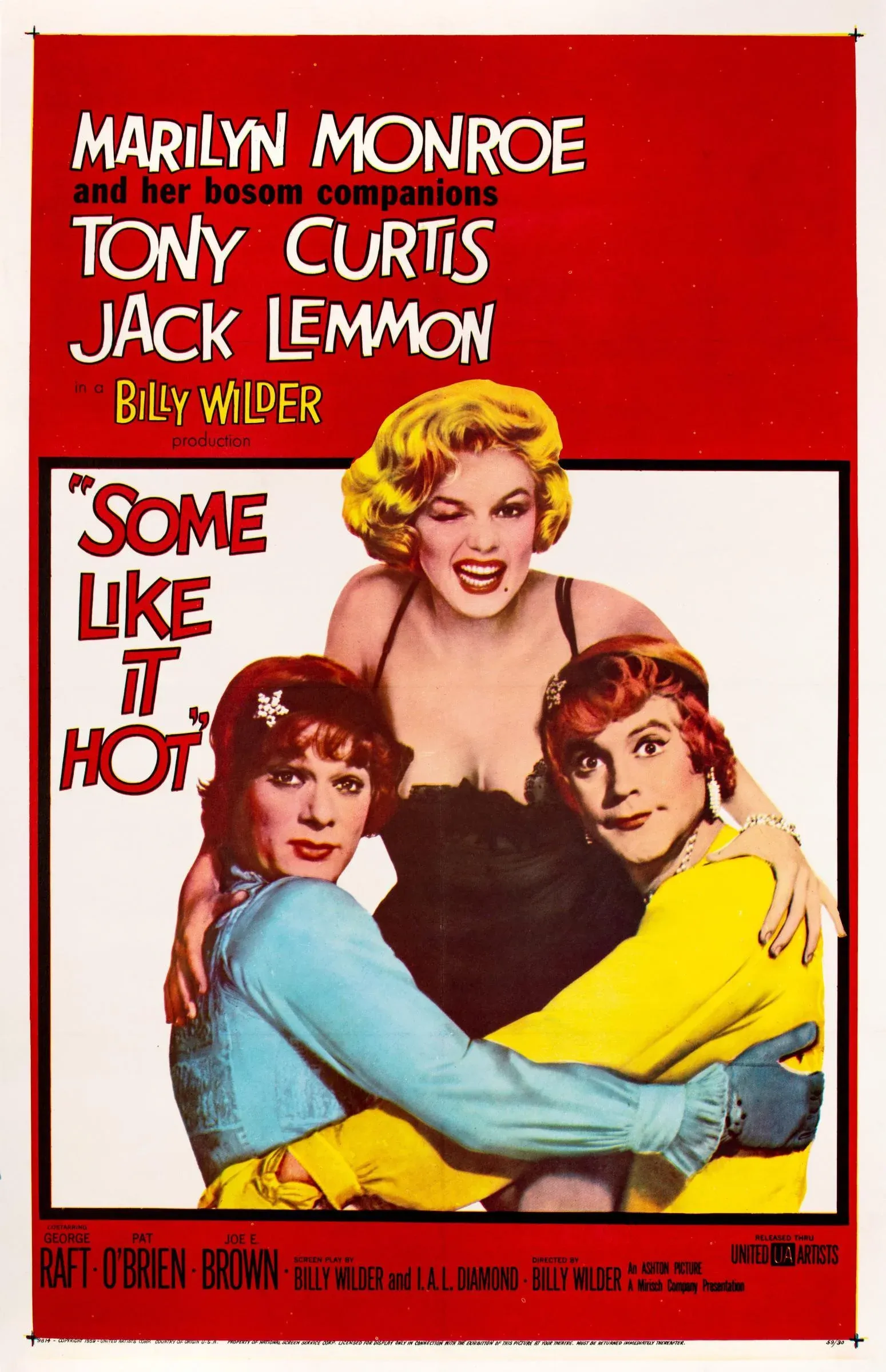 Some Like It Hot Original Vintage Movie Poster, American, 1959