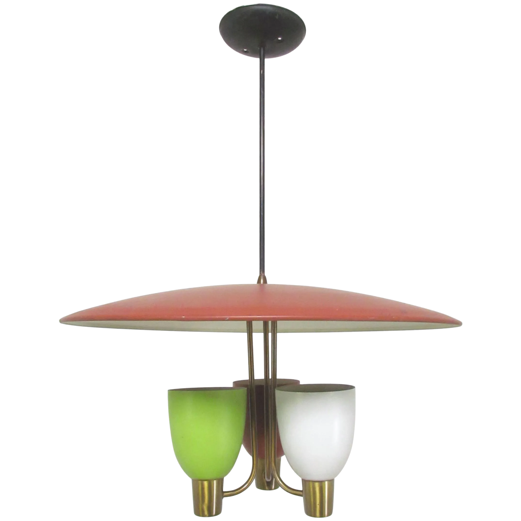 Pendant Chandelier Circa 1950s Style Of Gerald Thurston For Lightolier Chairish