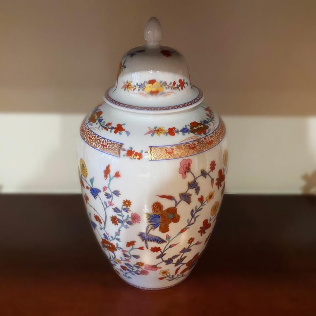 Vintage Limoges by Leonard Bernardaud Large Porcelain Covered Jar