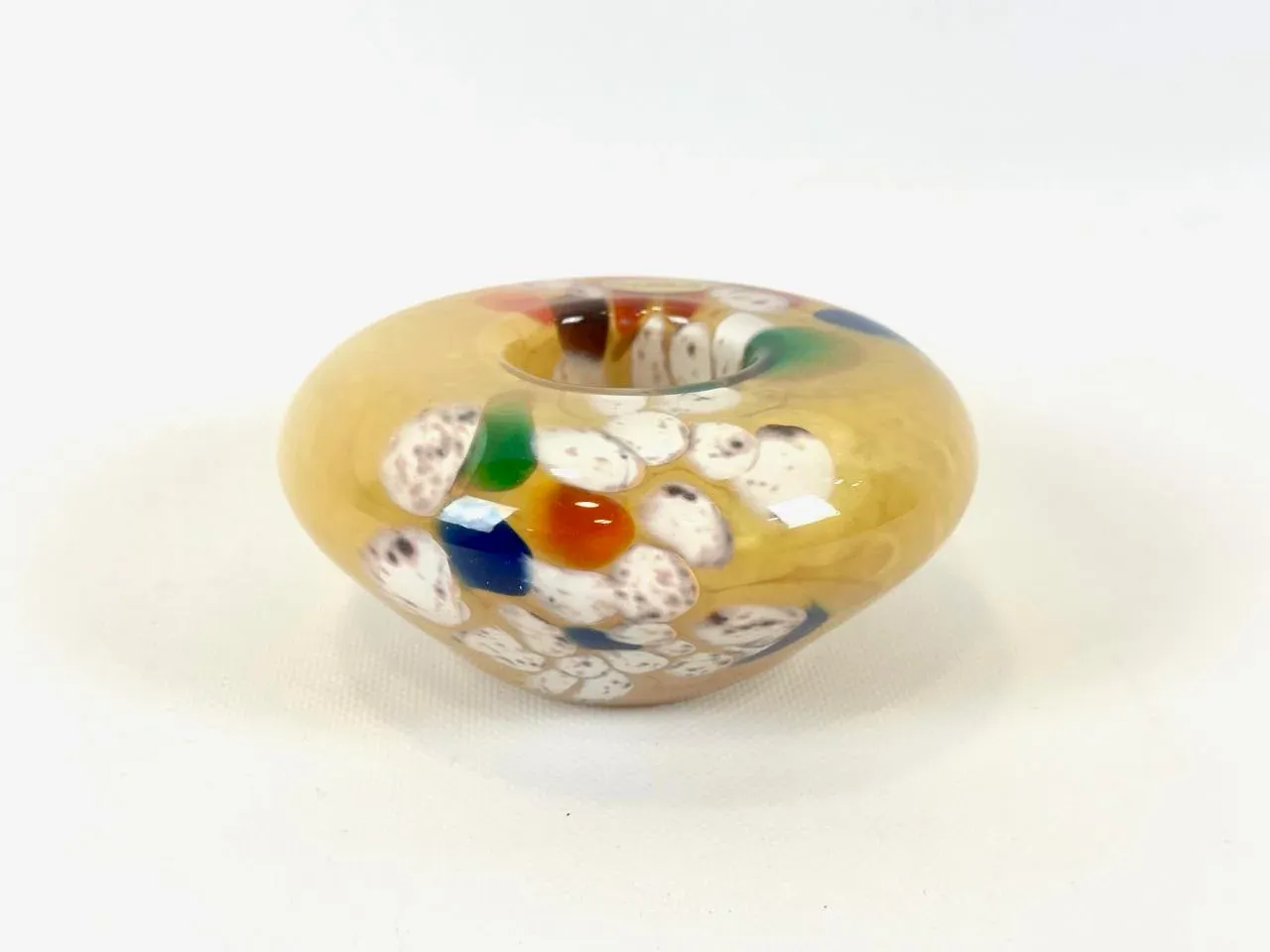 Vintage Art Glass Candleholder from Kaspar Silesia, 1960sNerf Scar