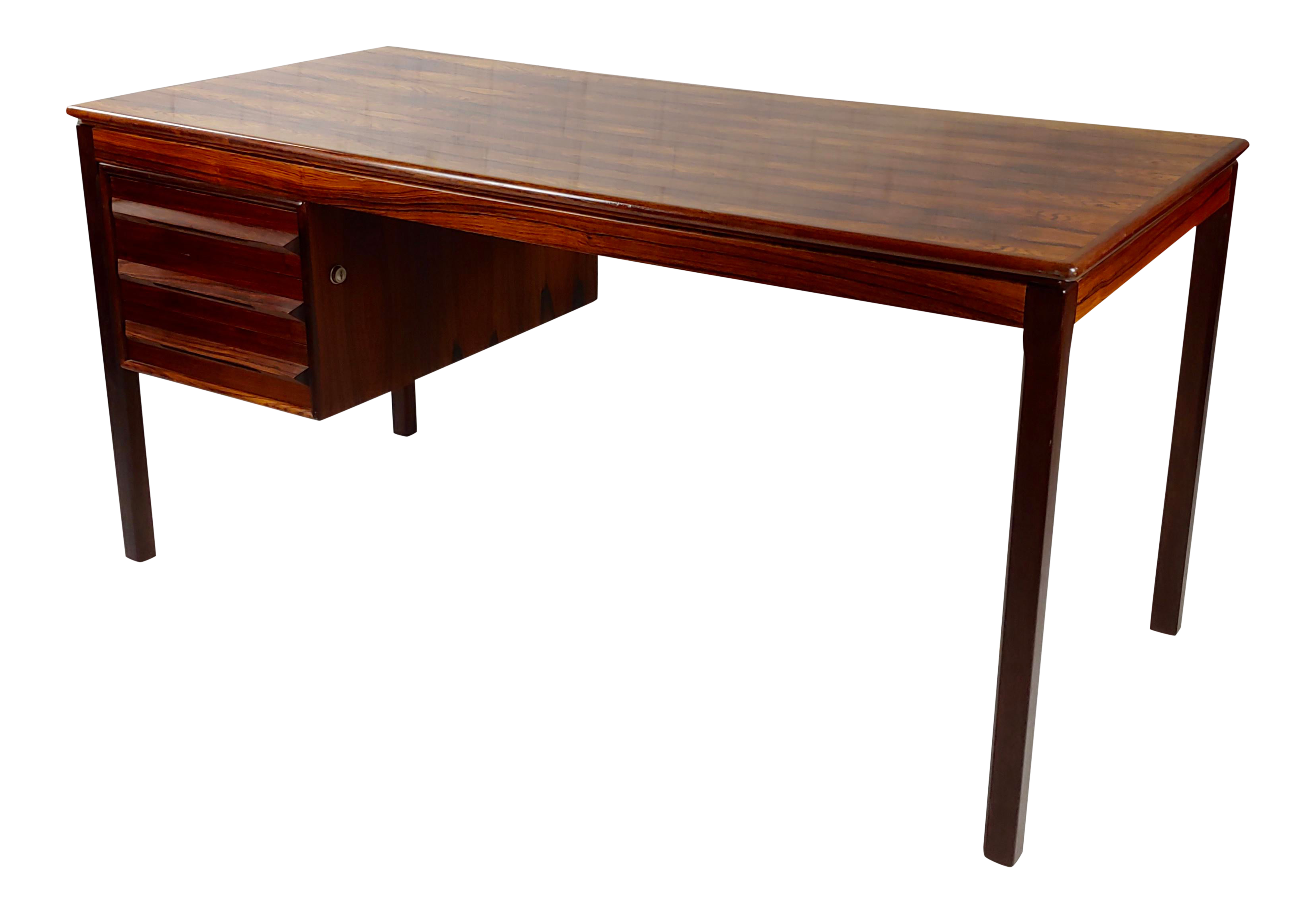 Torbjorn Agdal 1960s Mid Century Brazilian Rosewood Desk By Bruksbo In Norway Chairish