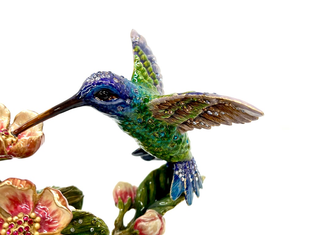 Jay Strongwater Dawn Hummingbird Tableau With Swarovski Crystals 