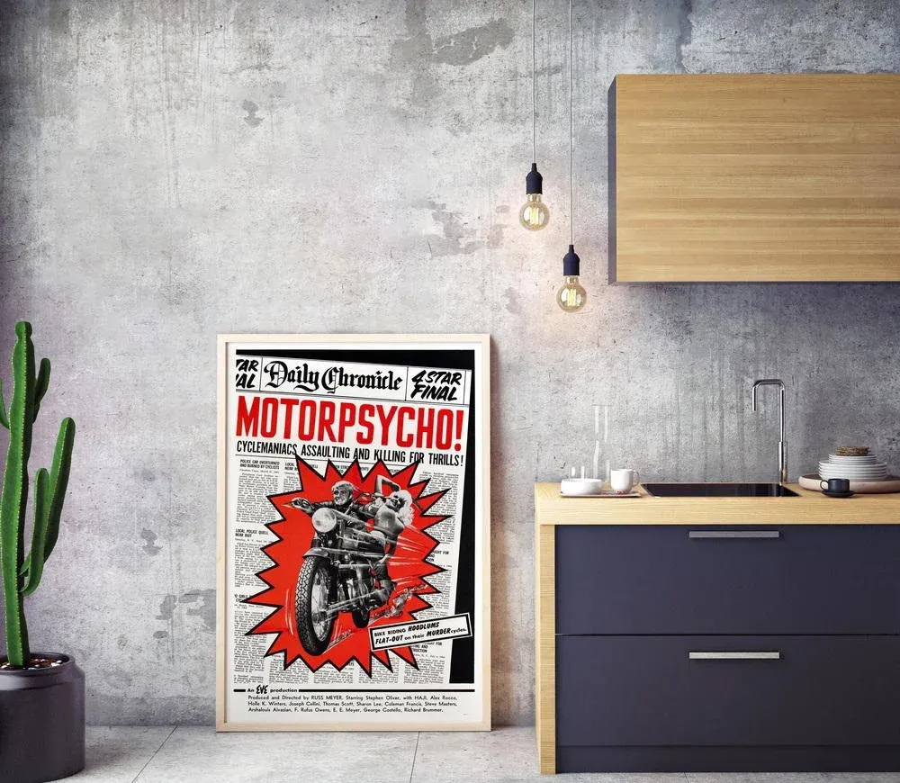 Motorpsycho Original Vintage US One Sheet Movie Poster, 1965