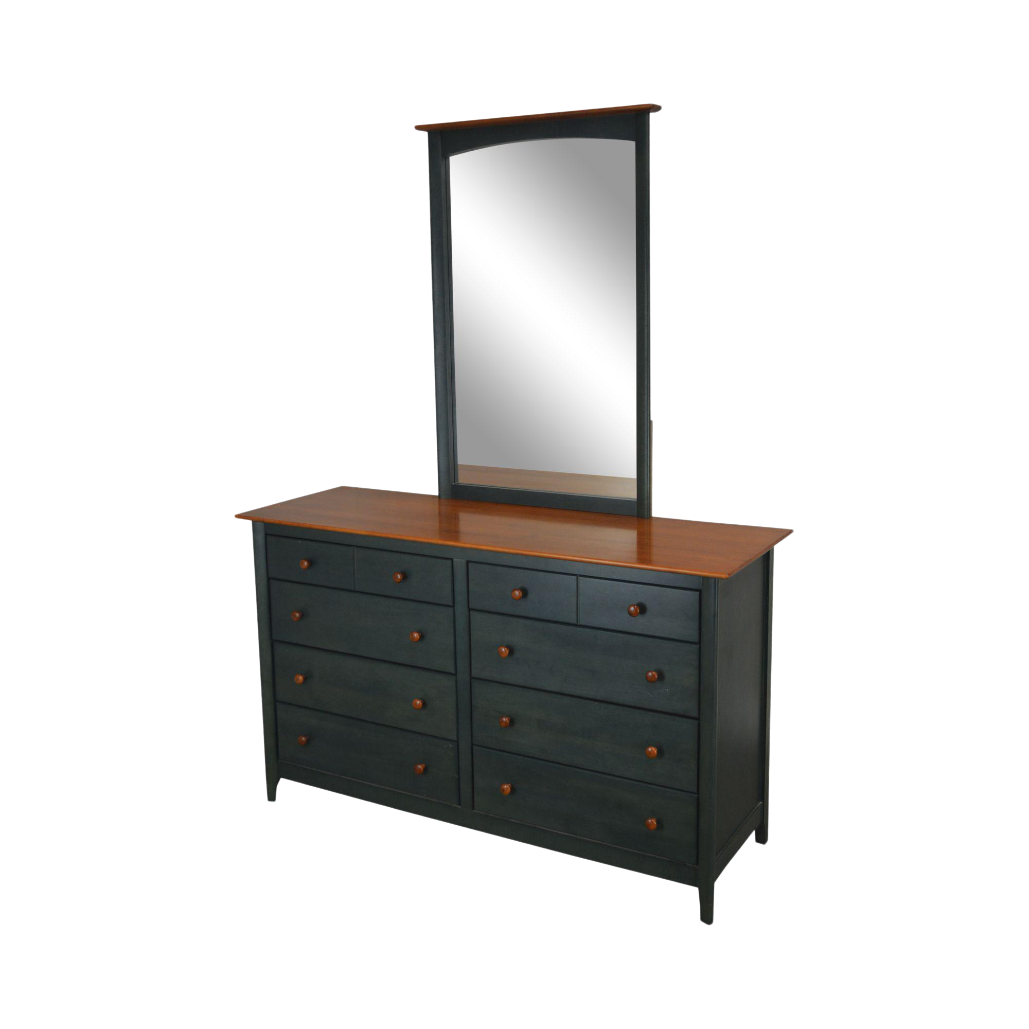 Shaker Style Blue Maple Dresser With Mirror By Nadeau Chairish