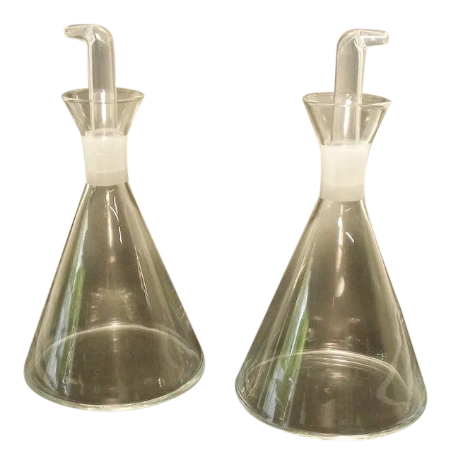1990s Lab Beaker Liqueur Decanters a Pair Chairish