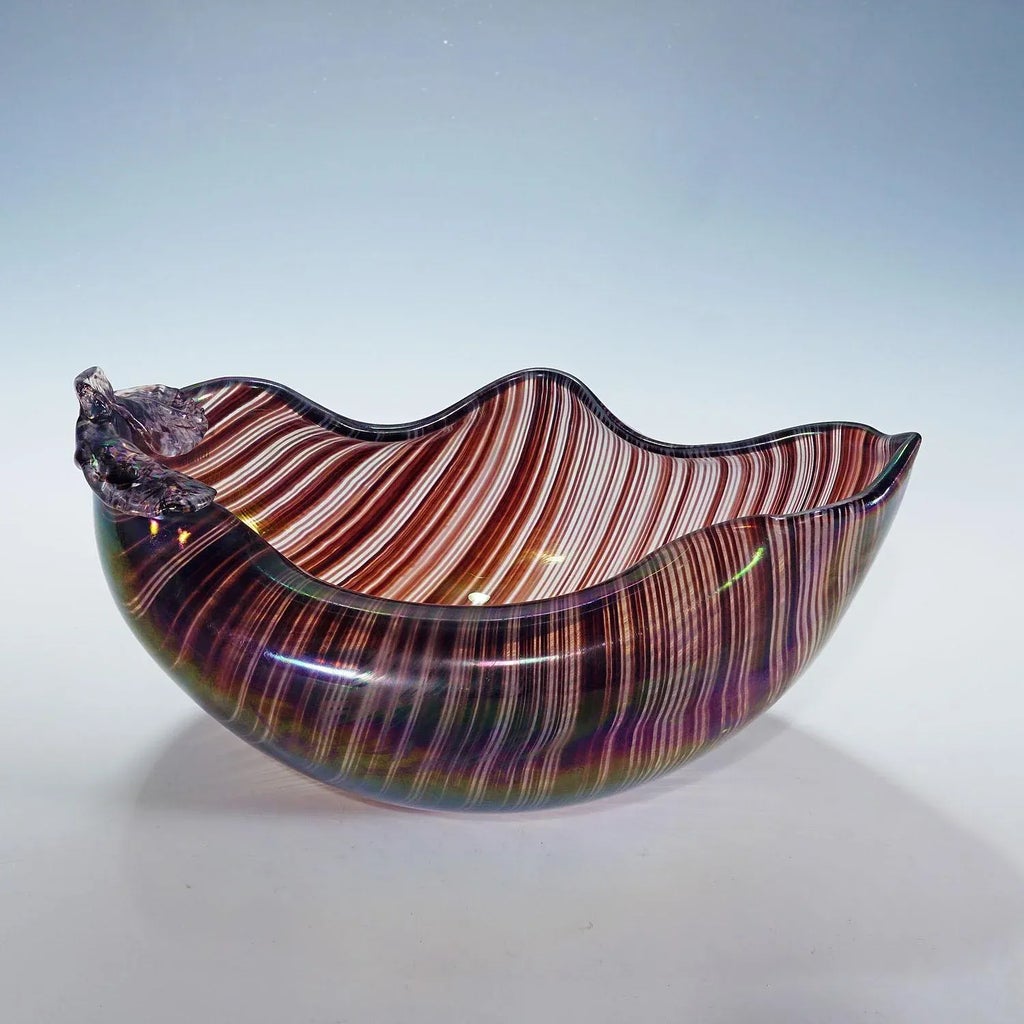 Large Tessuto Bowl by Tyra Lundgren for Venini, Murano | Chairish