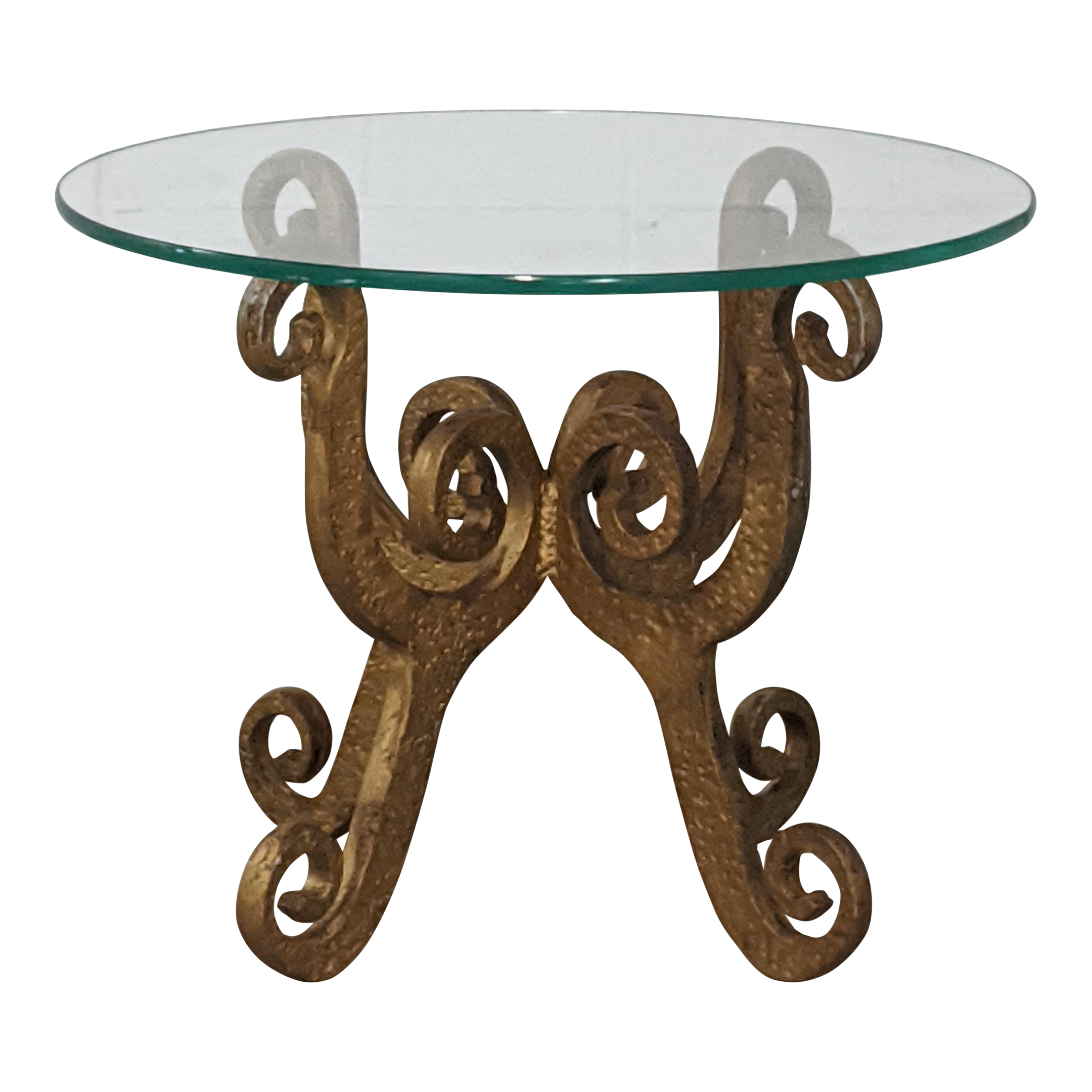 Late 20th Century Florentine Inspired Brutal Table with Scroll Cast |