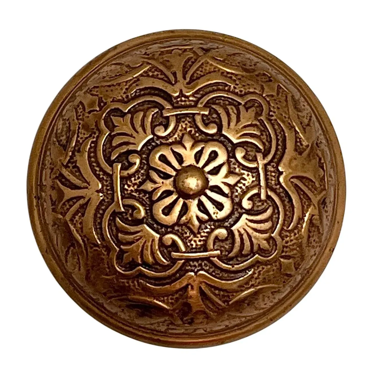 1870s Antique American Bronze Door Knob W/ Rosette. 2 Pieces