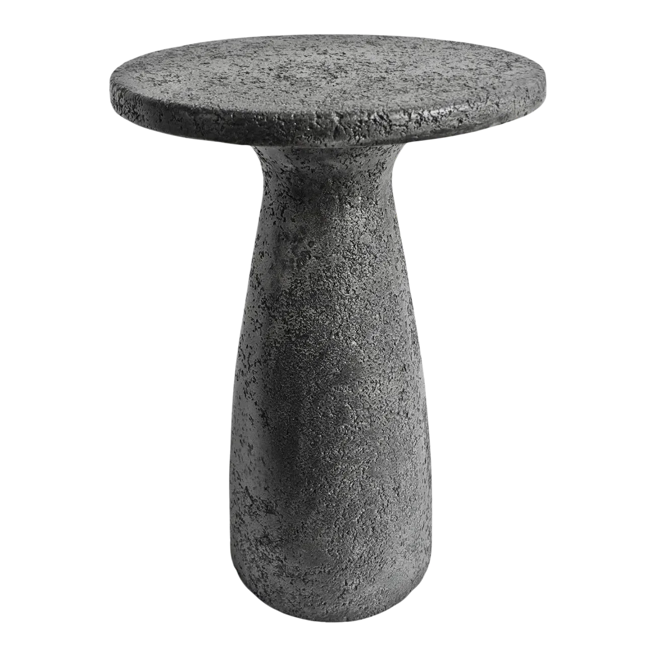Outdoor Indoor Grey Cement Side Table | Chairish