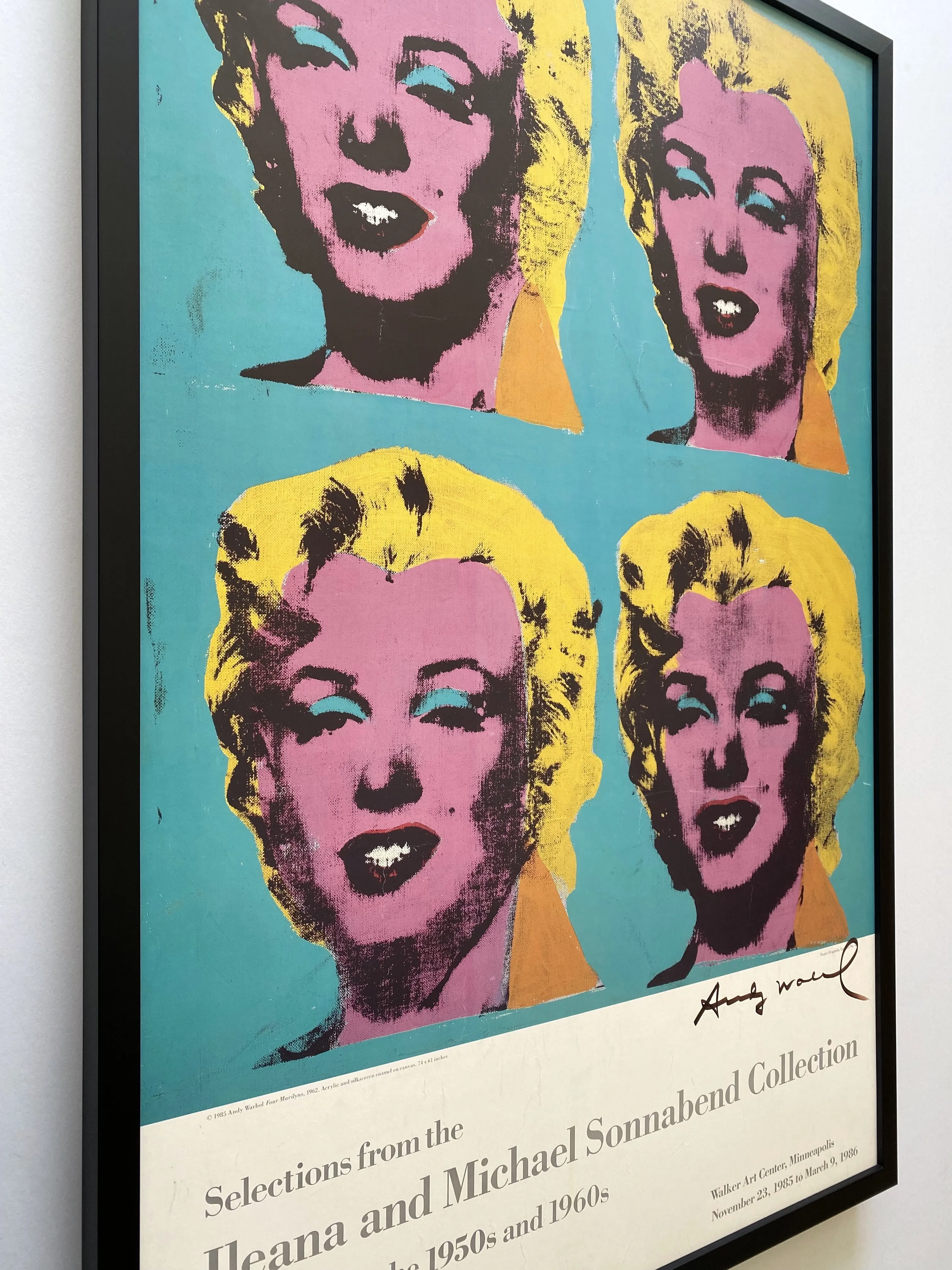 Andy Warhol Vintage 1985 Pop Art Lithograph Print Hand