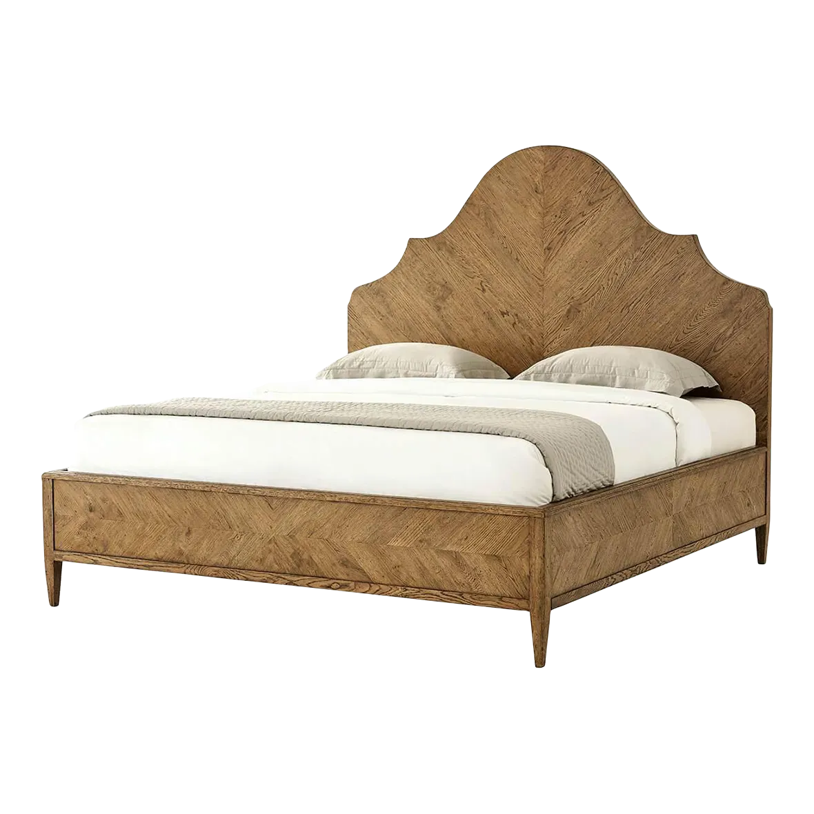 Modern Rustic Oak California King Bed Chairish