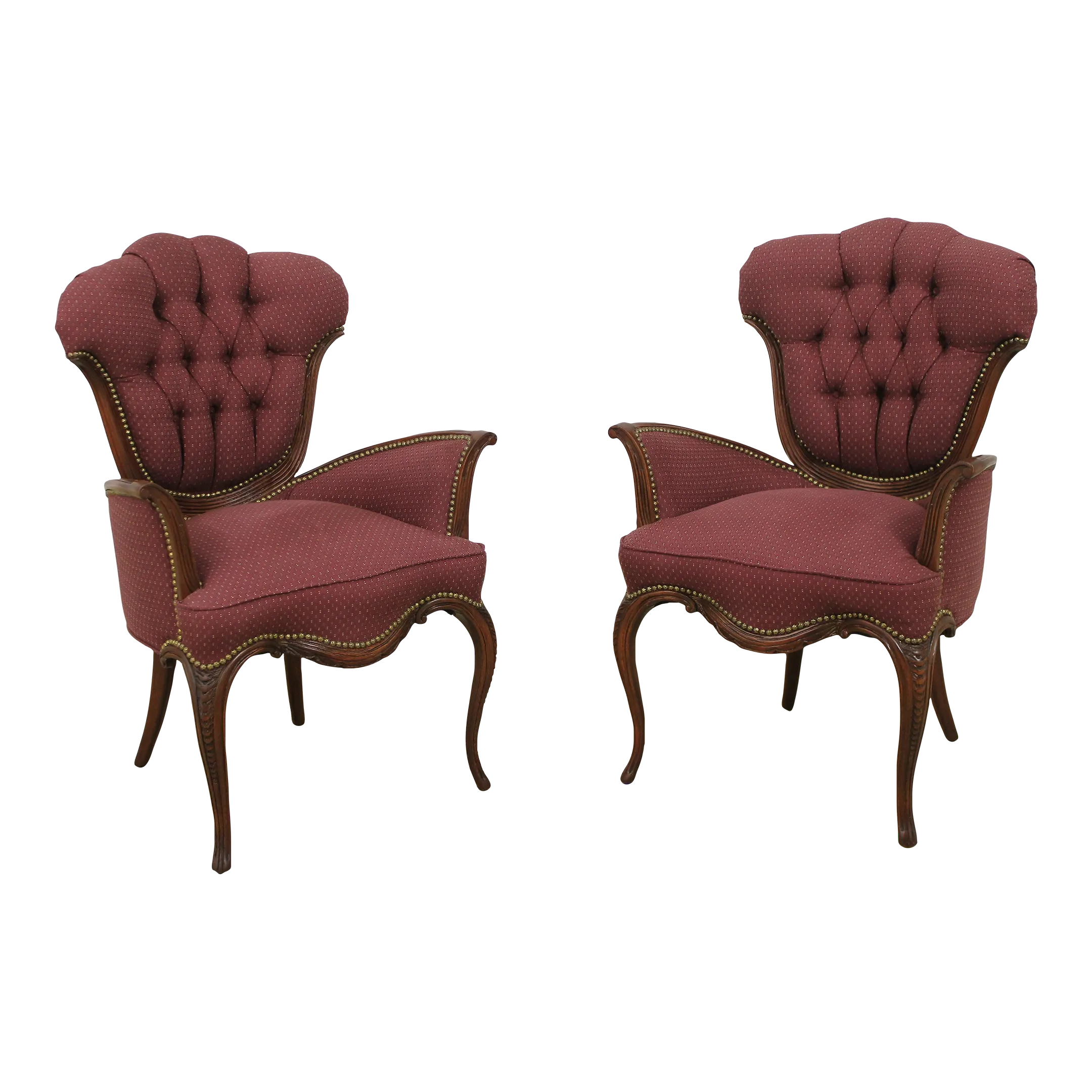 Pair Vintage 1950s French Style Living Room Chairs Chairish