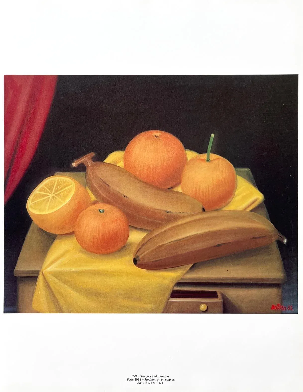 Fernando Botero 58 Oranges and Bananas 1983 | Chairish