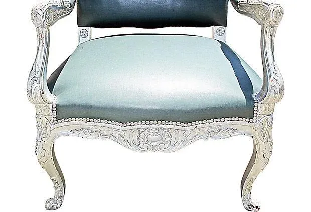 Antique French Silver Armchair