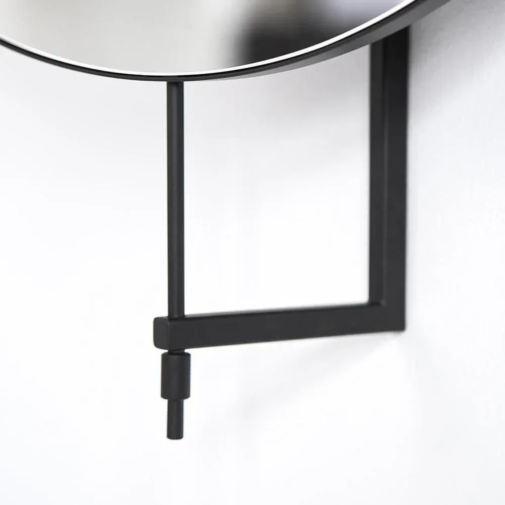 Black Full Size Rotating Mirror by Kristina Dam Studio