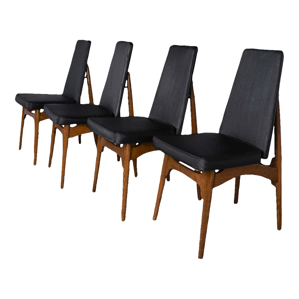 1960s Mid Century Adrian Pearsall Style Dining Side Chairs Set of 4 Chairish