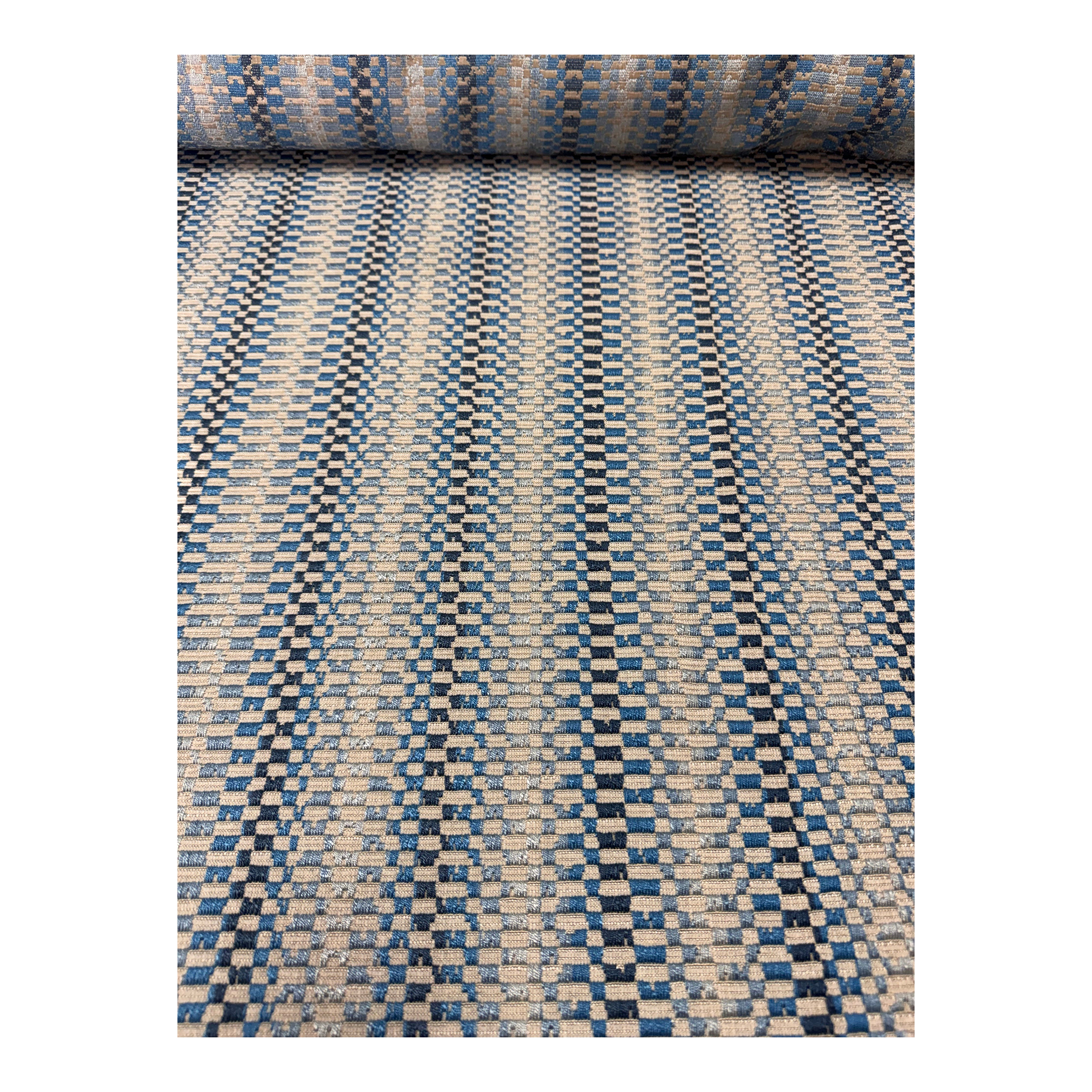 Melange Check - Faience Blue - 4100 - 09 | Luum Textiles - US, image size:2160x2160