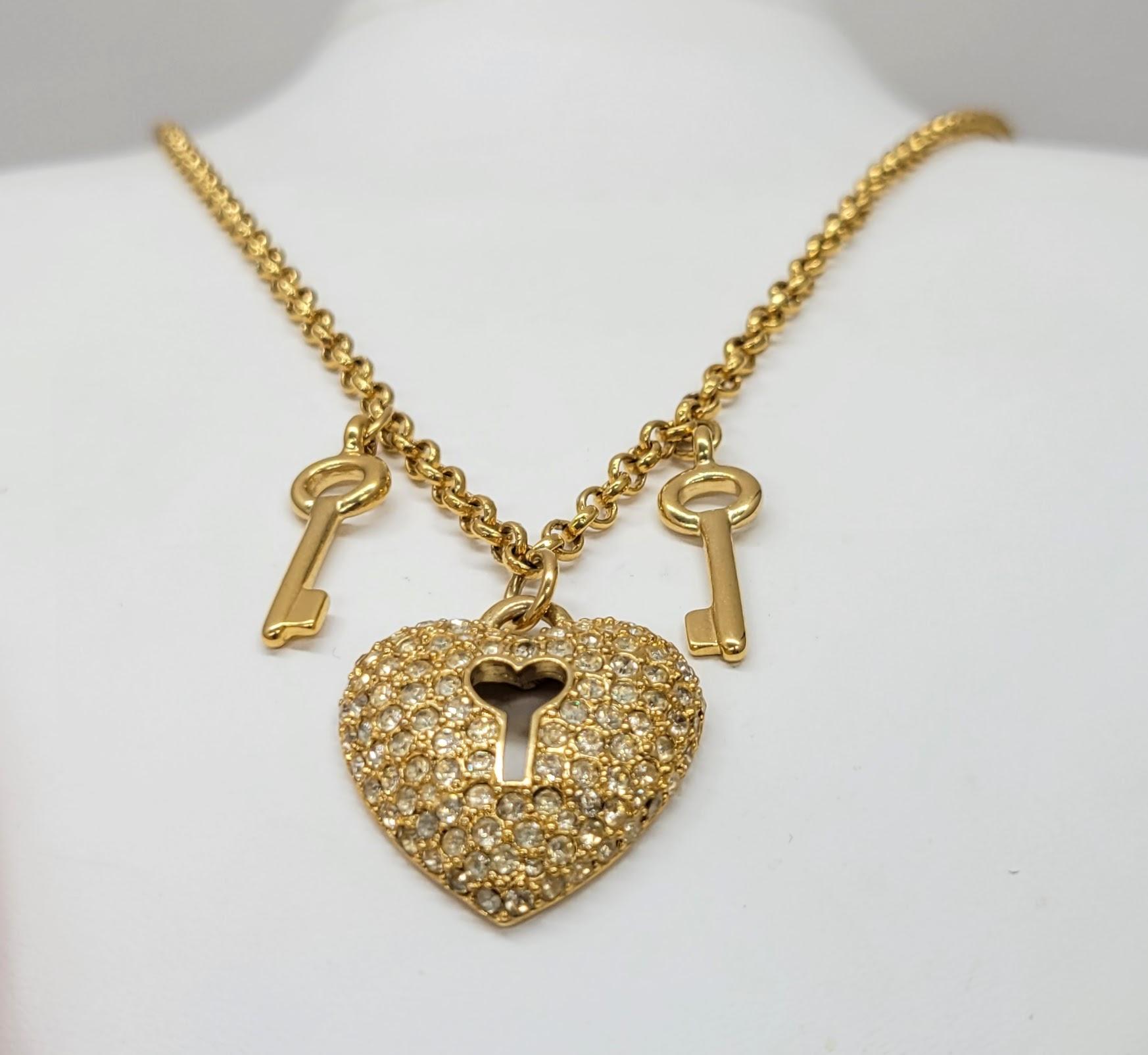 ■VINTAGE HOLLYWOOD■ Porte Love Lock Necklace VH2379NE001B Monica Vinader 18ct Gold-Plated Vermeil Silver Heart Padlock