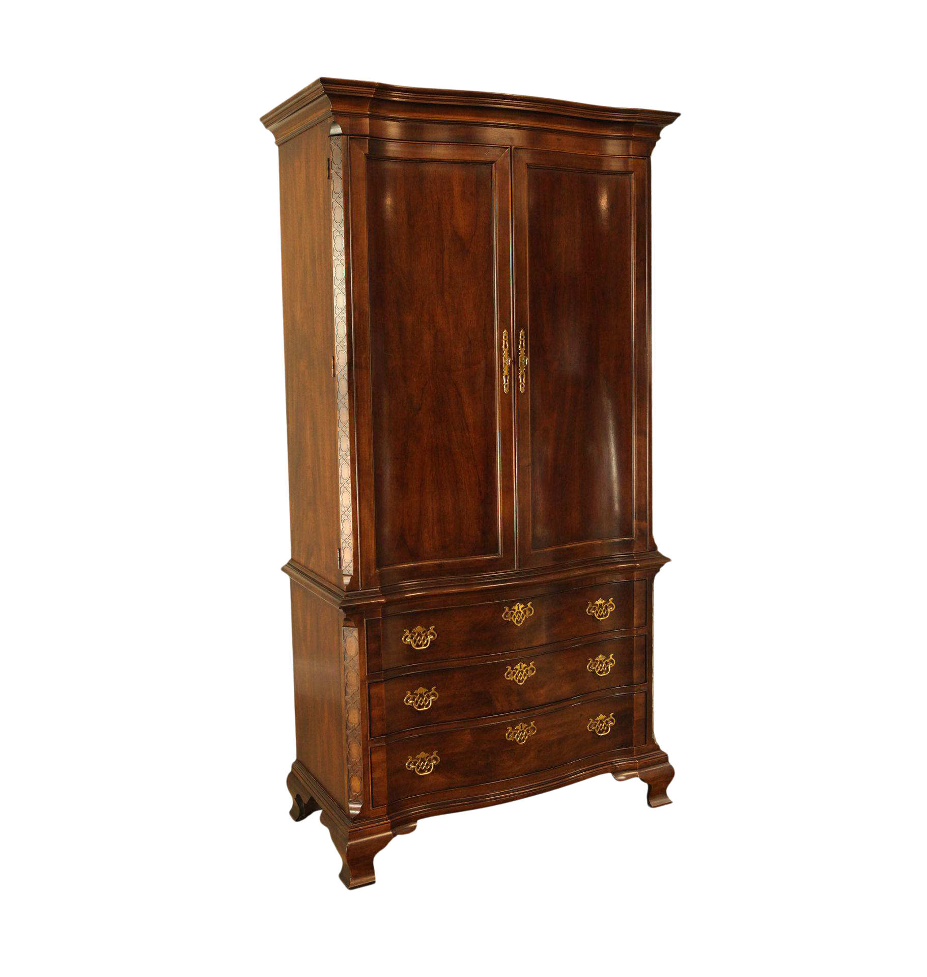 Henredon Chippendale George Iii Style Tall Mahogany Bedroom Armoire Chest