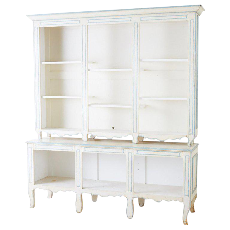 French Provincial Style Painted Open Shelf Bookcase Chairish
